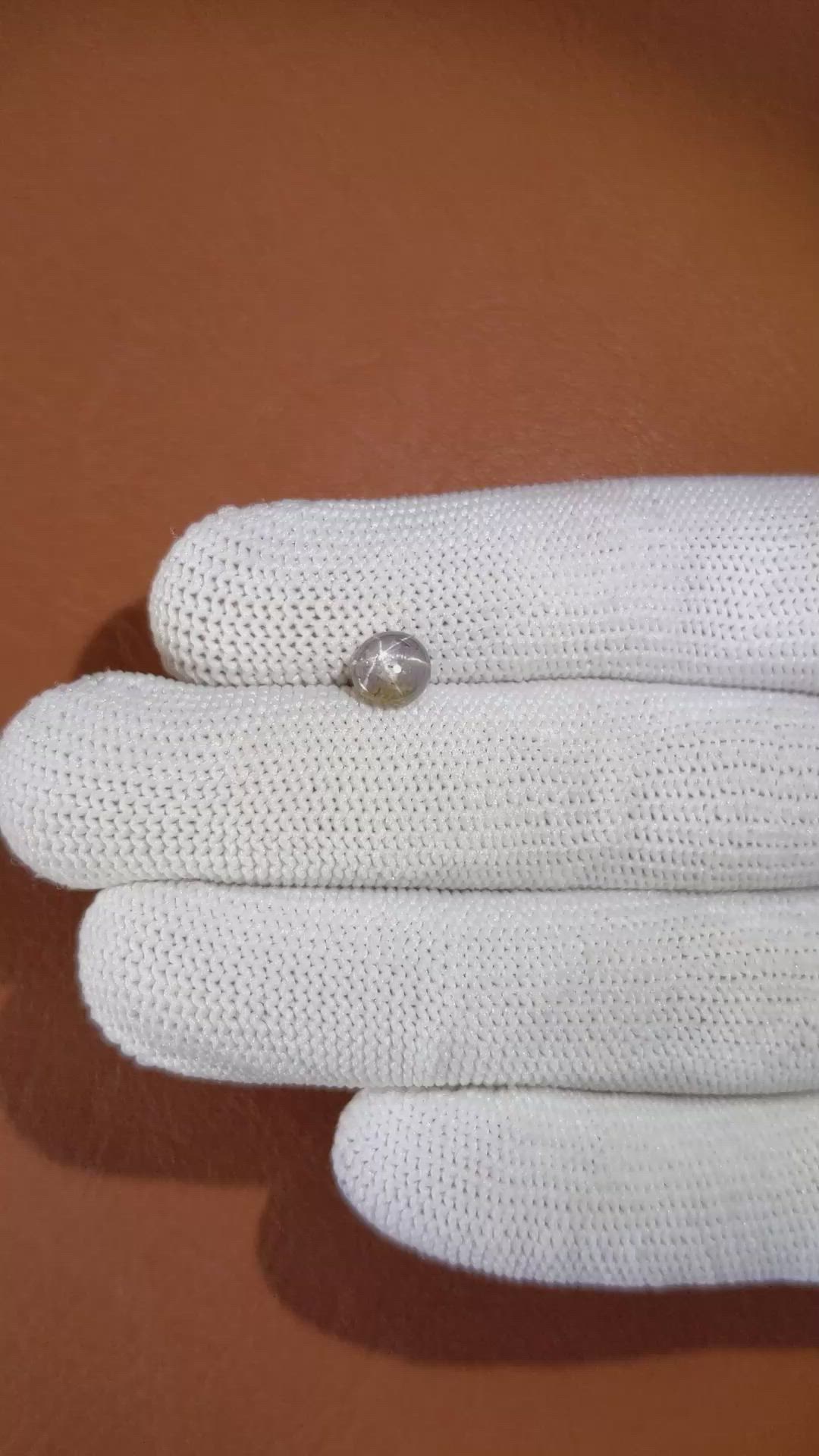 1.68 Ct. Bluish Grey Star Sapphire from Ceylon (Sri Lanka) Size Video