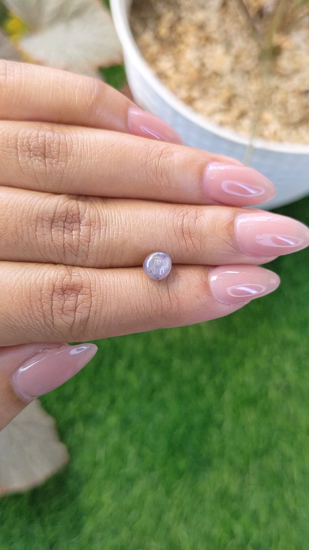 1.68 Ct. Bluish Grey Star Sapphire from Ceylon (Sri Lanka) Size Video