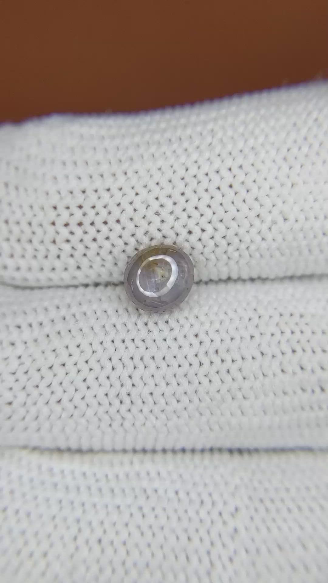1.68 Ct. Bluish Grey Star Sapphire from Ceylon (Sri Lanka) Size Video