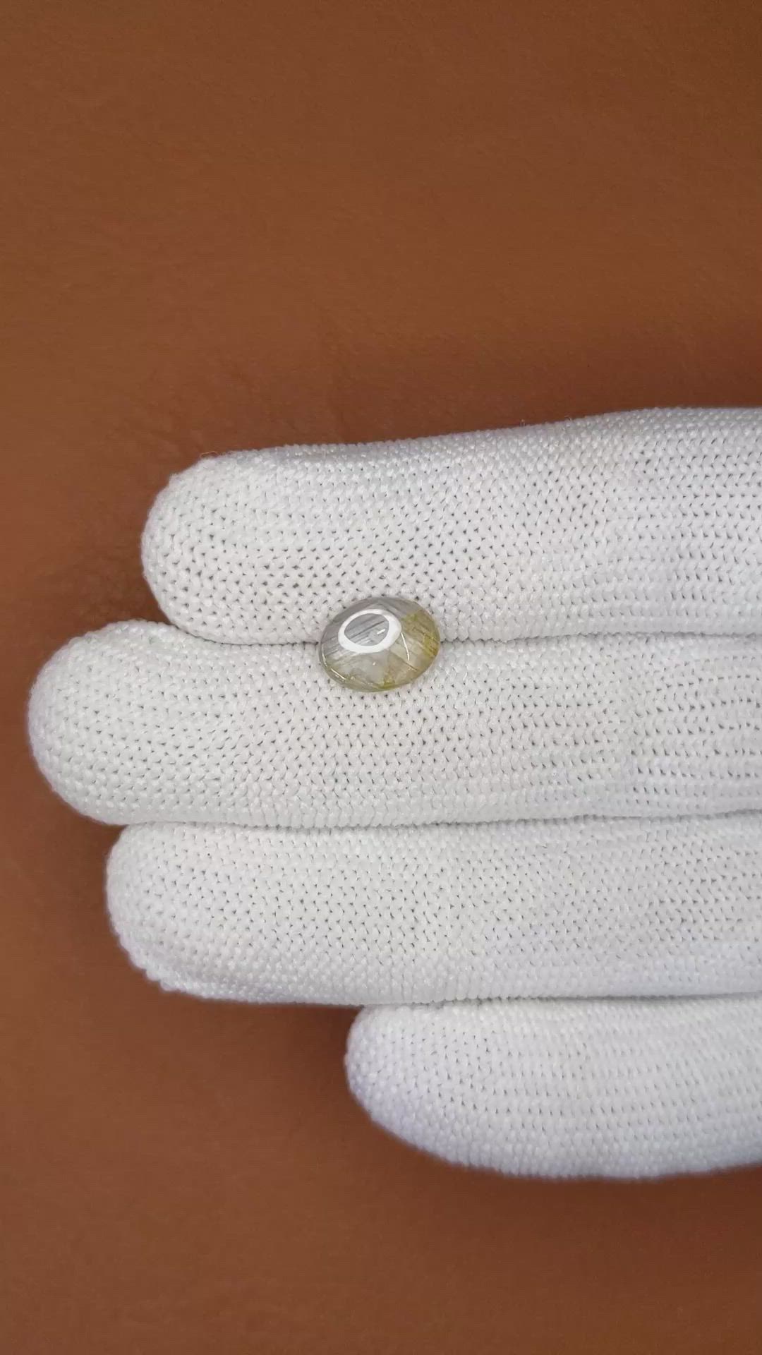 2.69 Ct. Grey Star Sapphire from Ceylon (Sri Lanka) Size Video