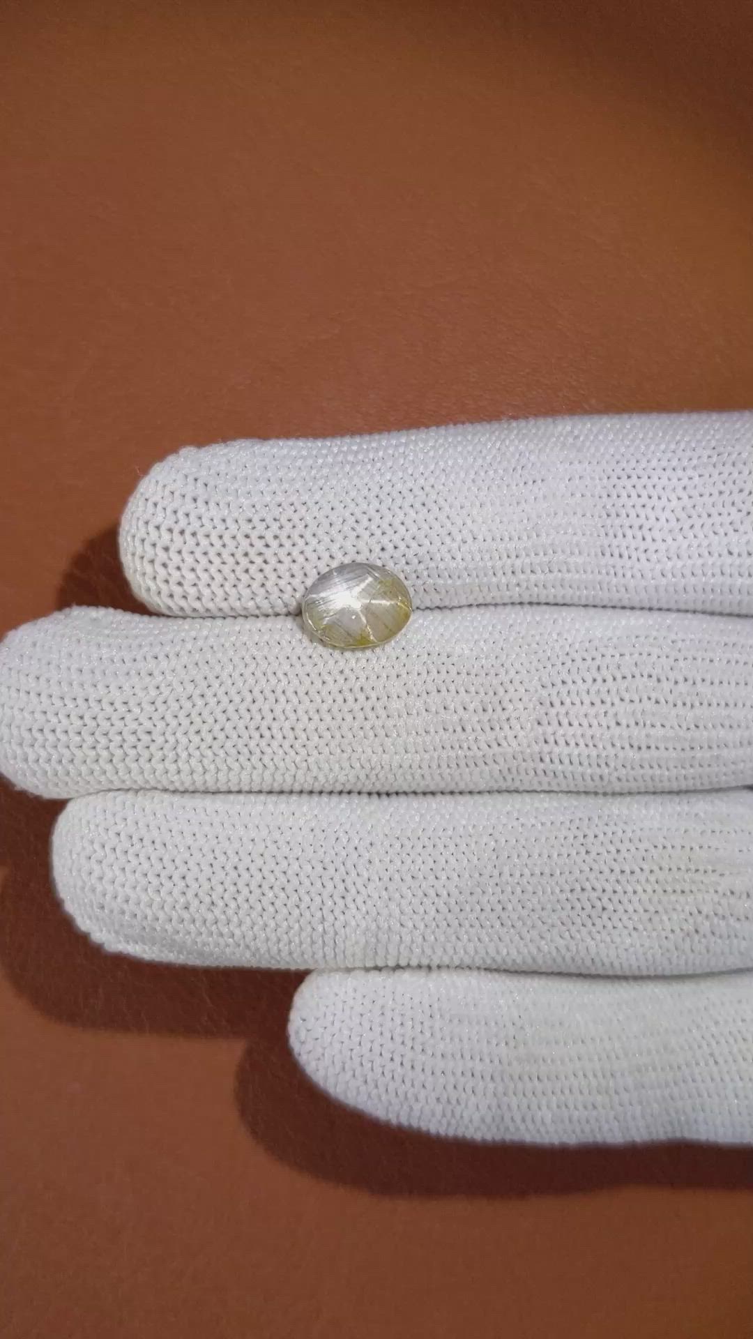 2.69 Ct. Grey Star Sapphire from Ceylon (Sri Lanka) Size Video