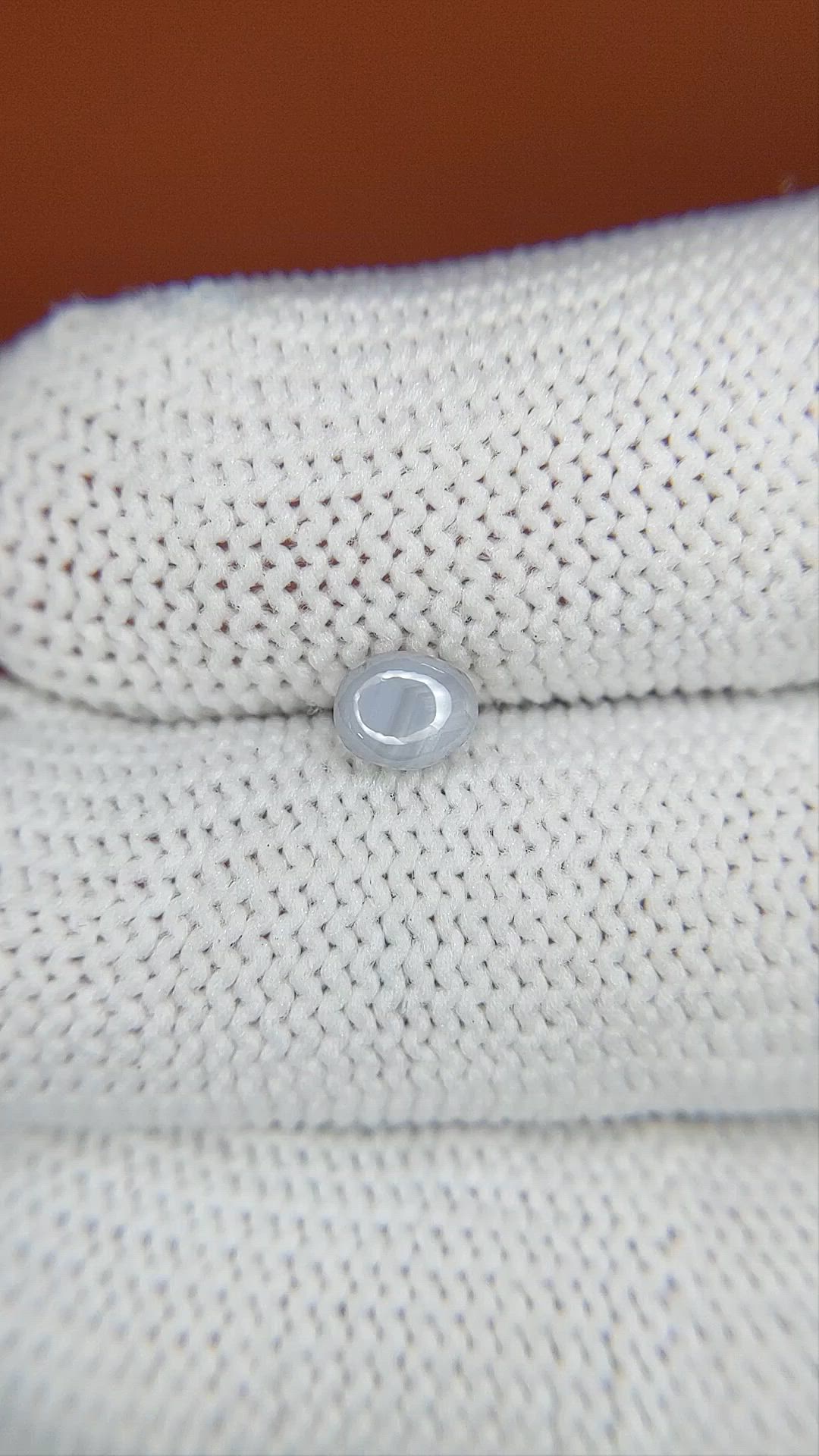 0.68 Ct. Bluish Grey Star Sapphire from Ceylon (Sri Lanka) Size Video