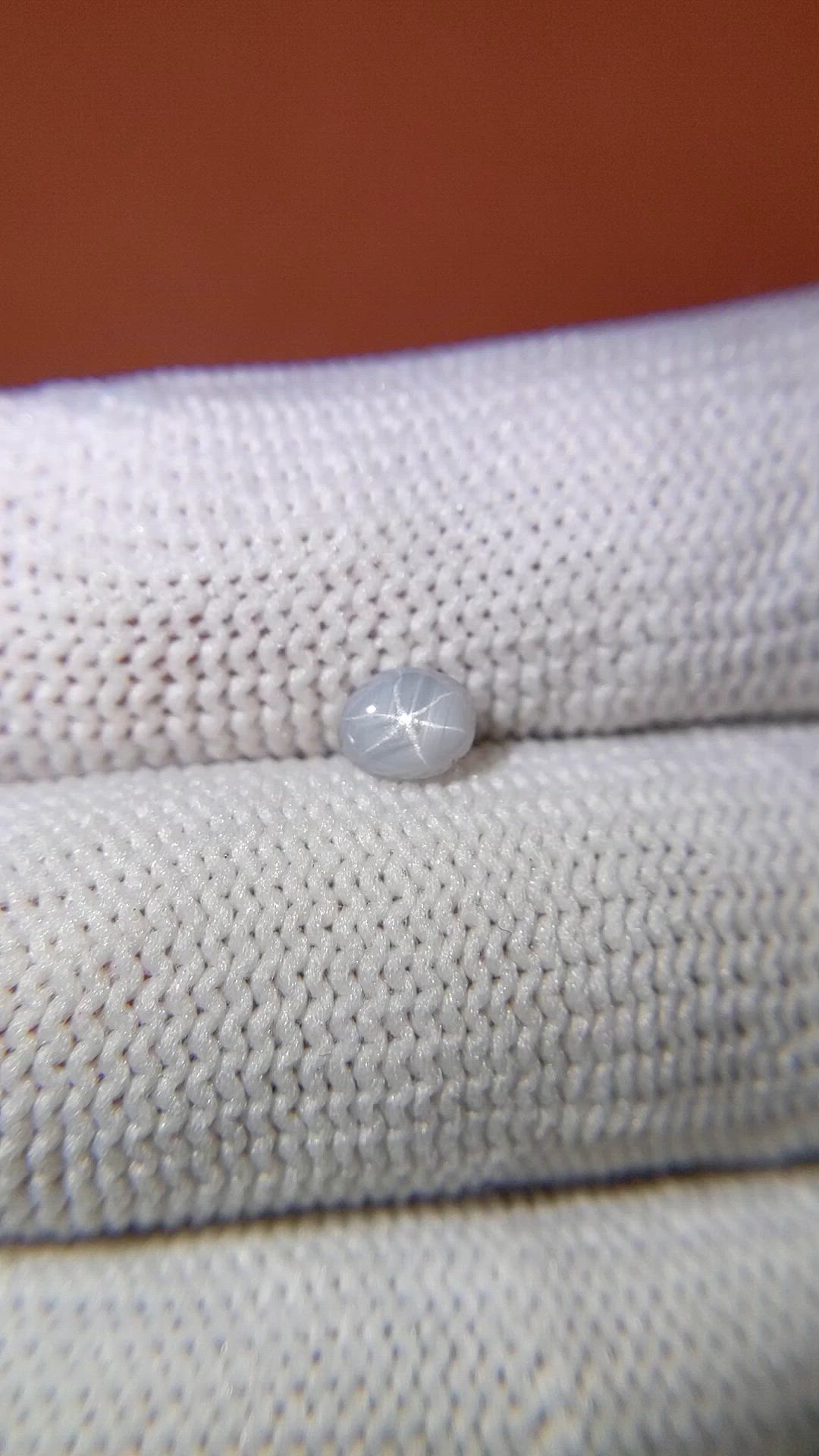 0.68 Ct. Bluish Grey Star Sapphire from Ceylon (Sri Lanka) Size Video