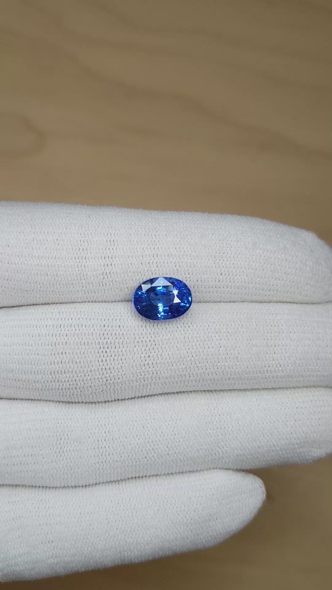 5.08 Ct. Blue Sapphire from Ceylon (Sri Lanka) Size Video