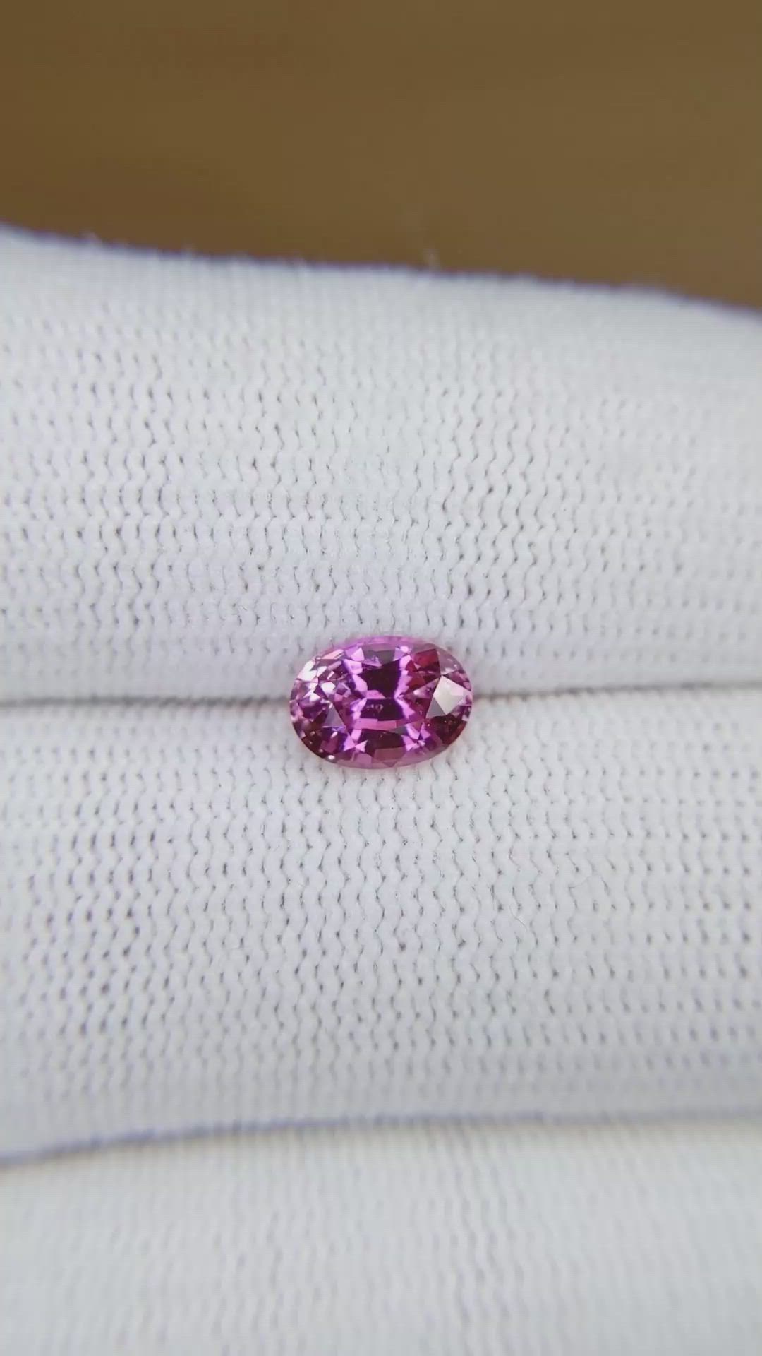 1.17 Ct. Purplish Pink Sapphire from Madagascar Size Video