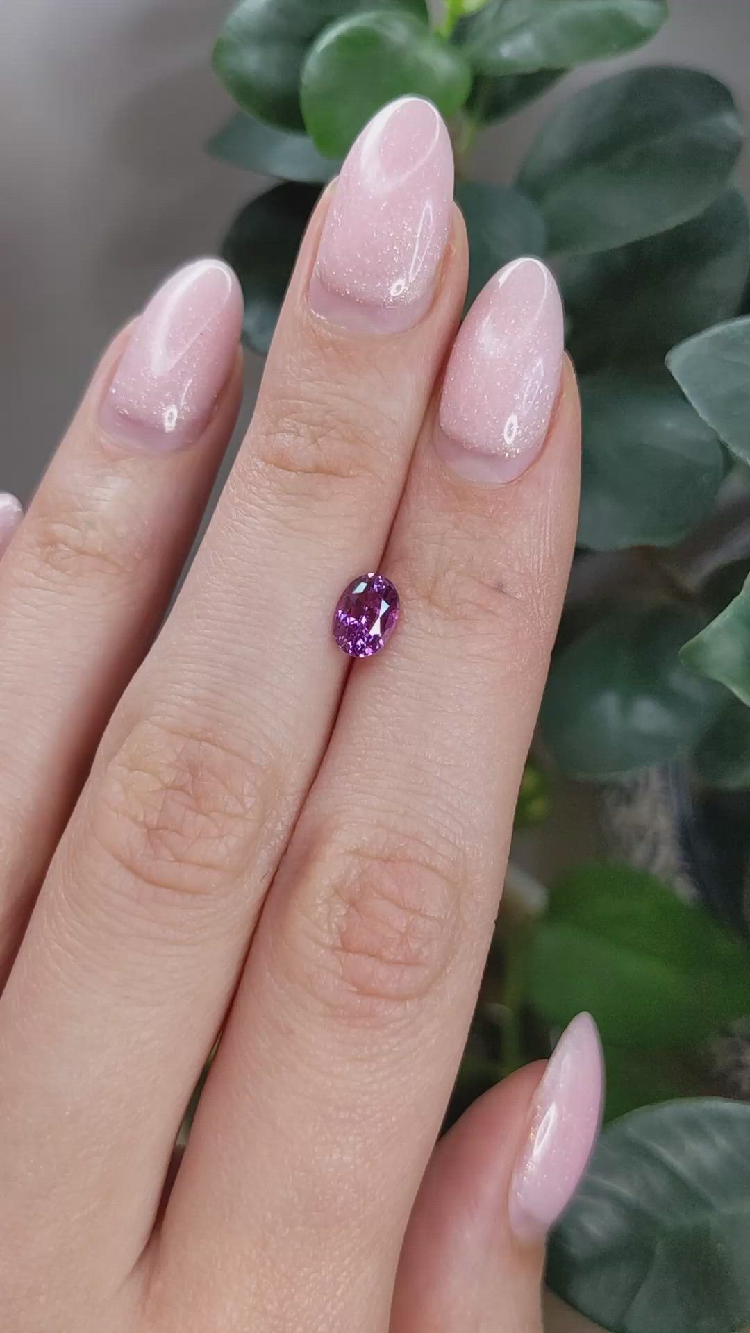 1.17 Ct. Purplish Pink Sapphire from Madagascar Size Video
