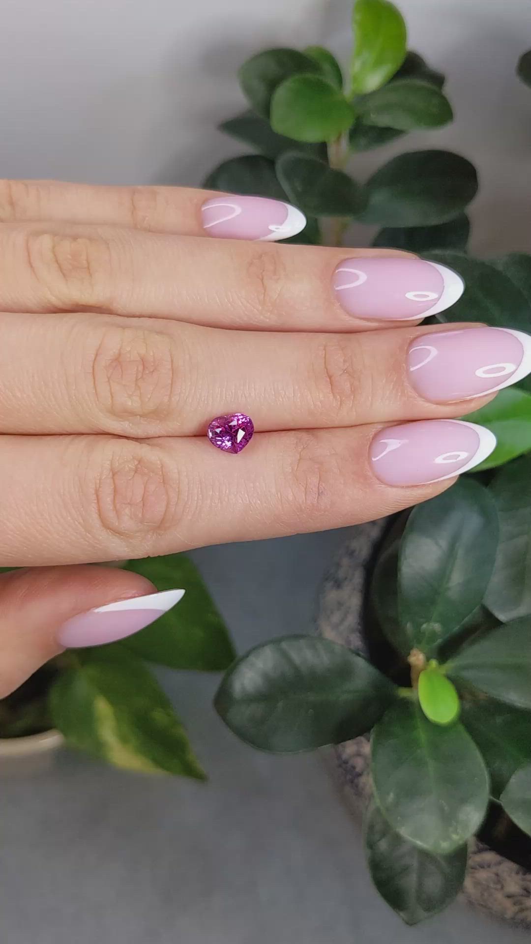 1.68 Ct. Purplish Pink Sapphire from Madagascar Size Video