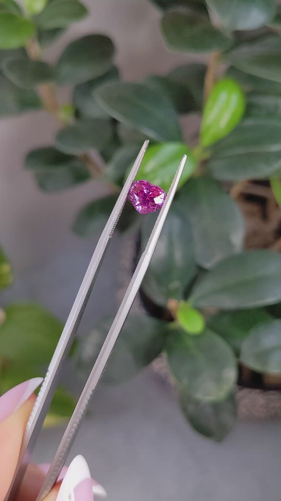 1.68 Ct. Purplish Pink Sapphire from Madagascar Size Video