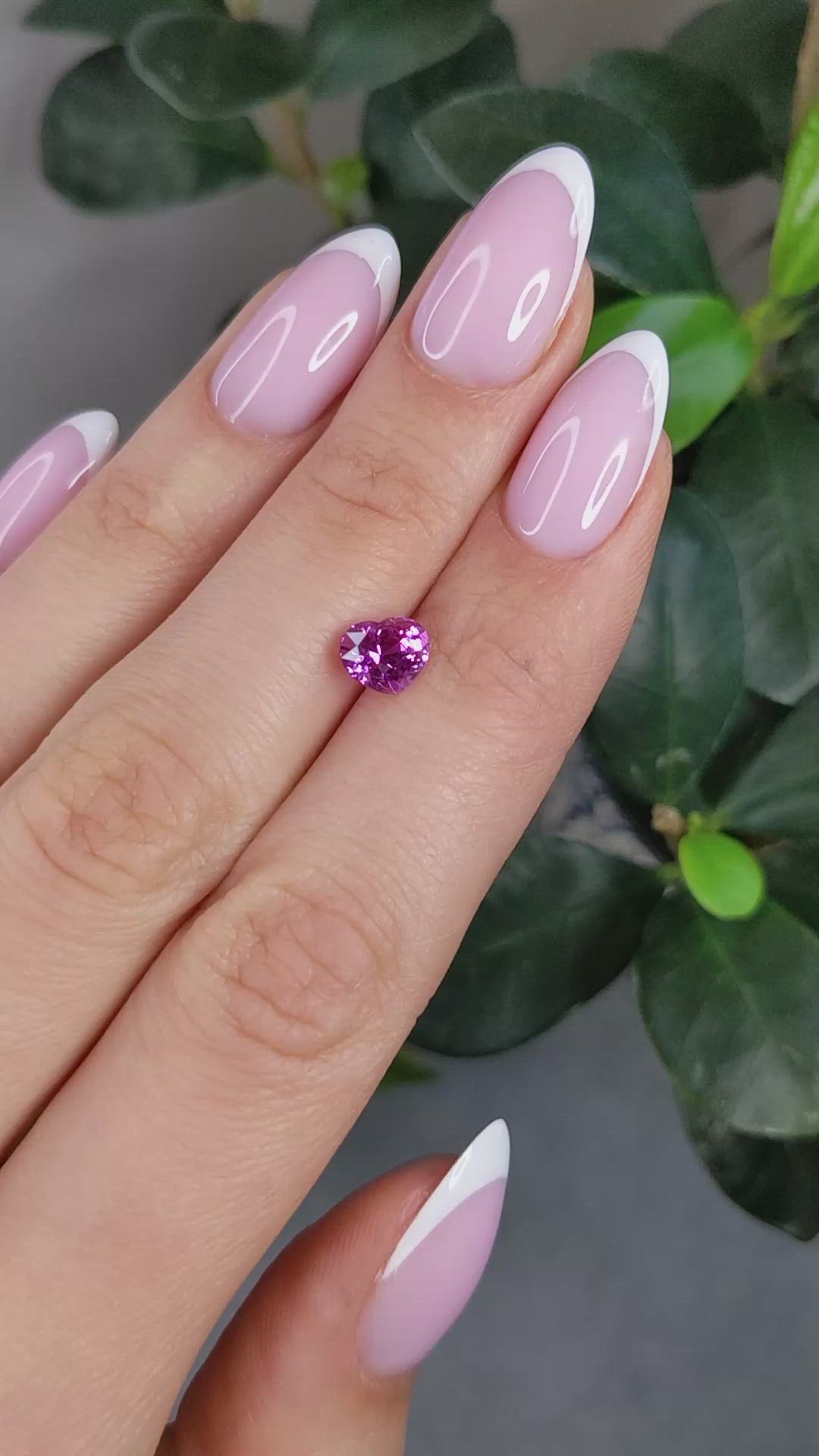 1.68 Ct. Purplish Pink Sapphire from Madagascar Size Video