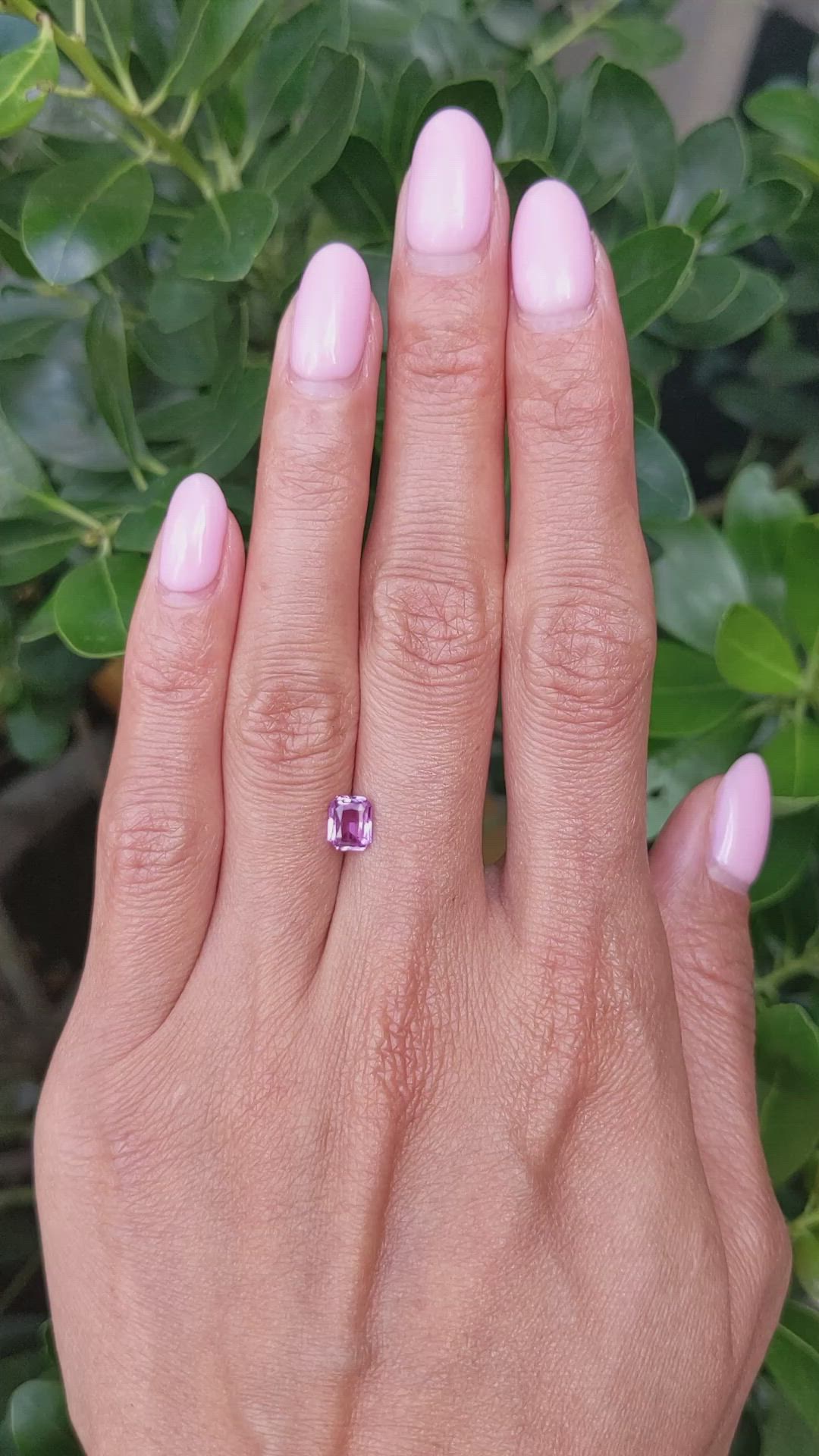 0.94 Ct. Purplish Pink Sapphire from Madagascar Size Video