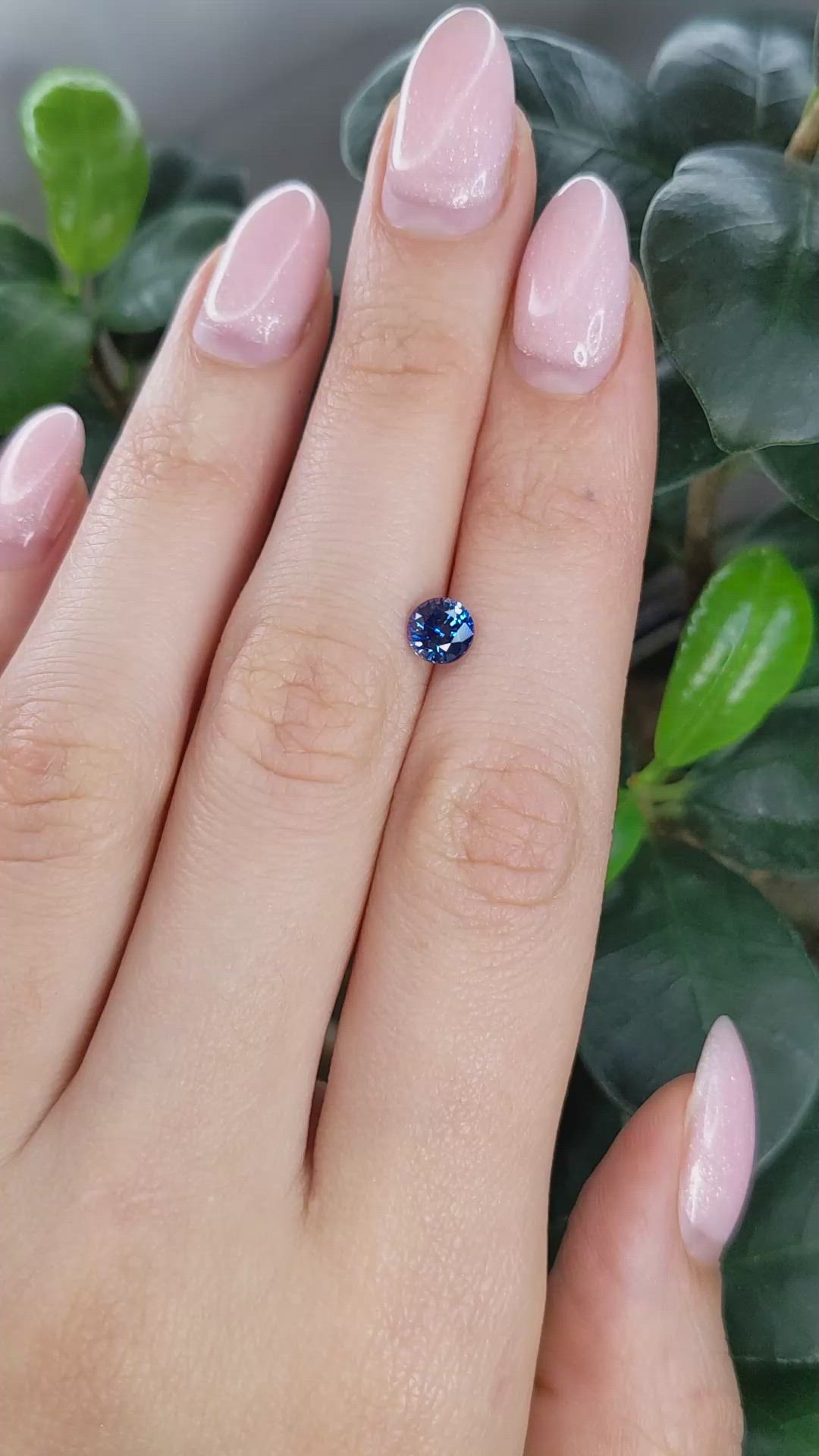 0.99 Ct. Blue Sapphire from Ceylon (Sri Lanka) Size Video