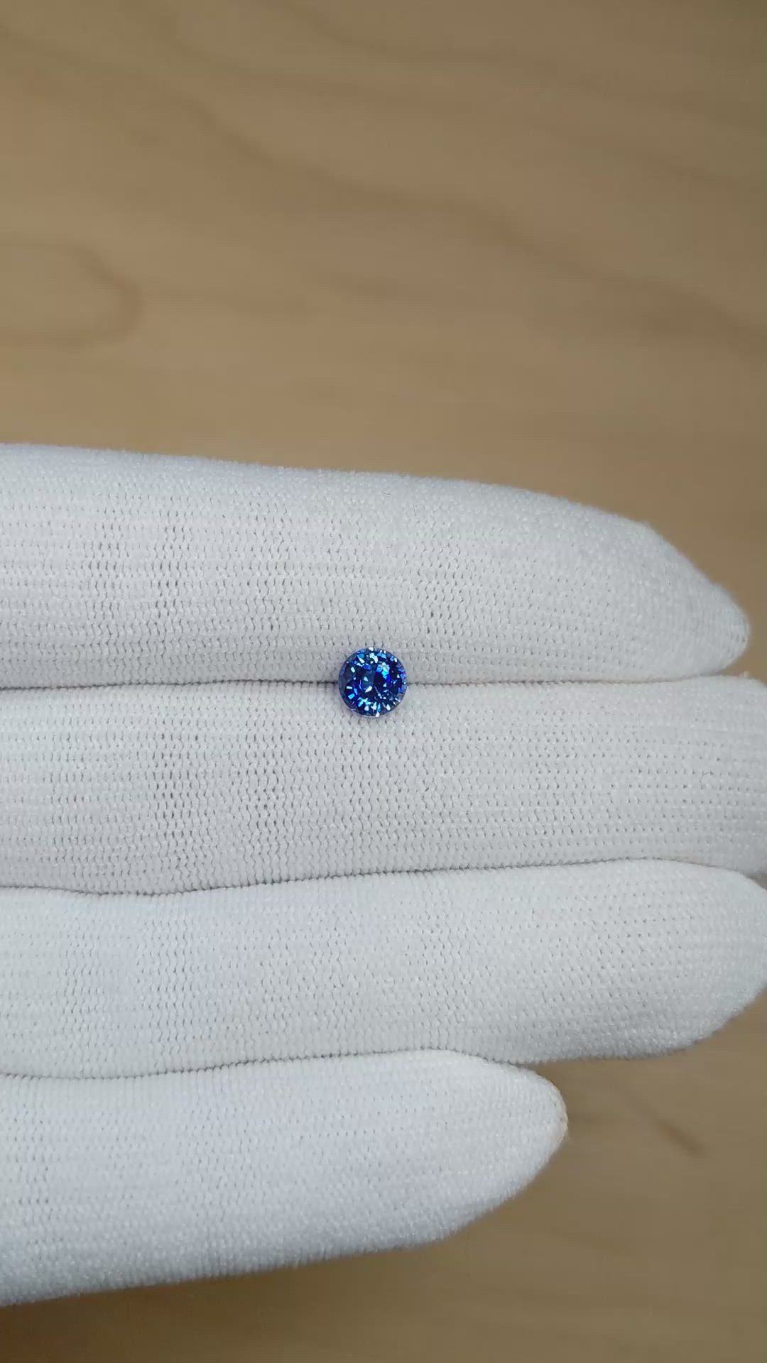 0.99 Ct. Blue Sapphire from Ceylon (Sri Lanka) Size Video