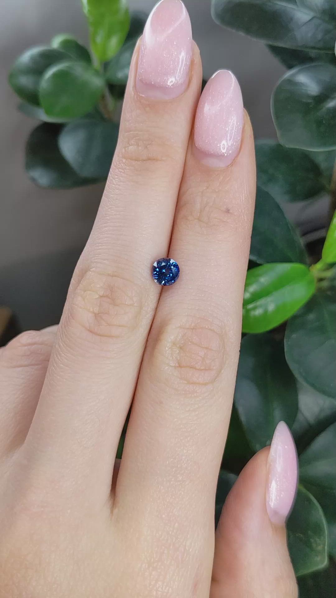 0.99 Ct. Blue Sapphire from Ceylon (Sri Lanka) Size Video