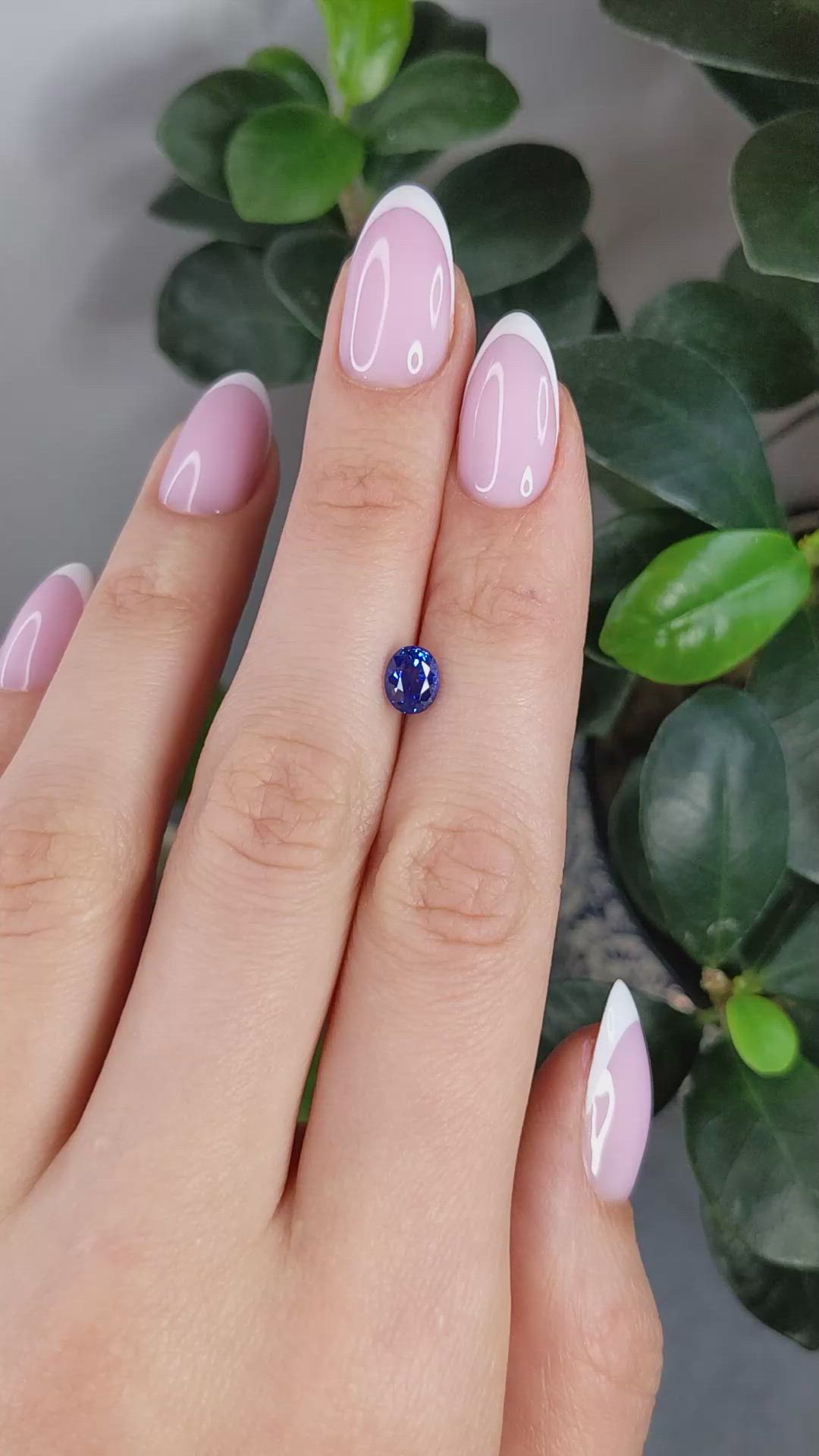 1.21 Ct. Blue Sapphire from Ceylon (Sri Lanka) Size Video