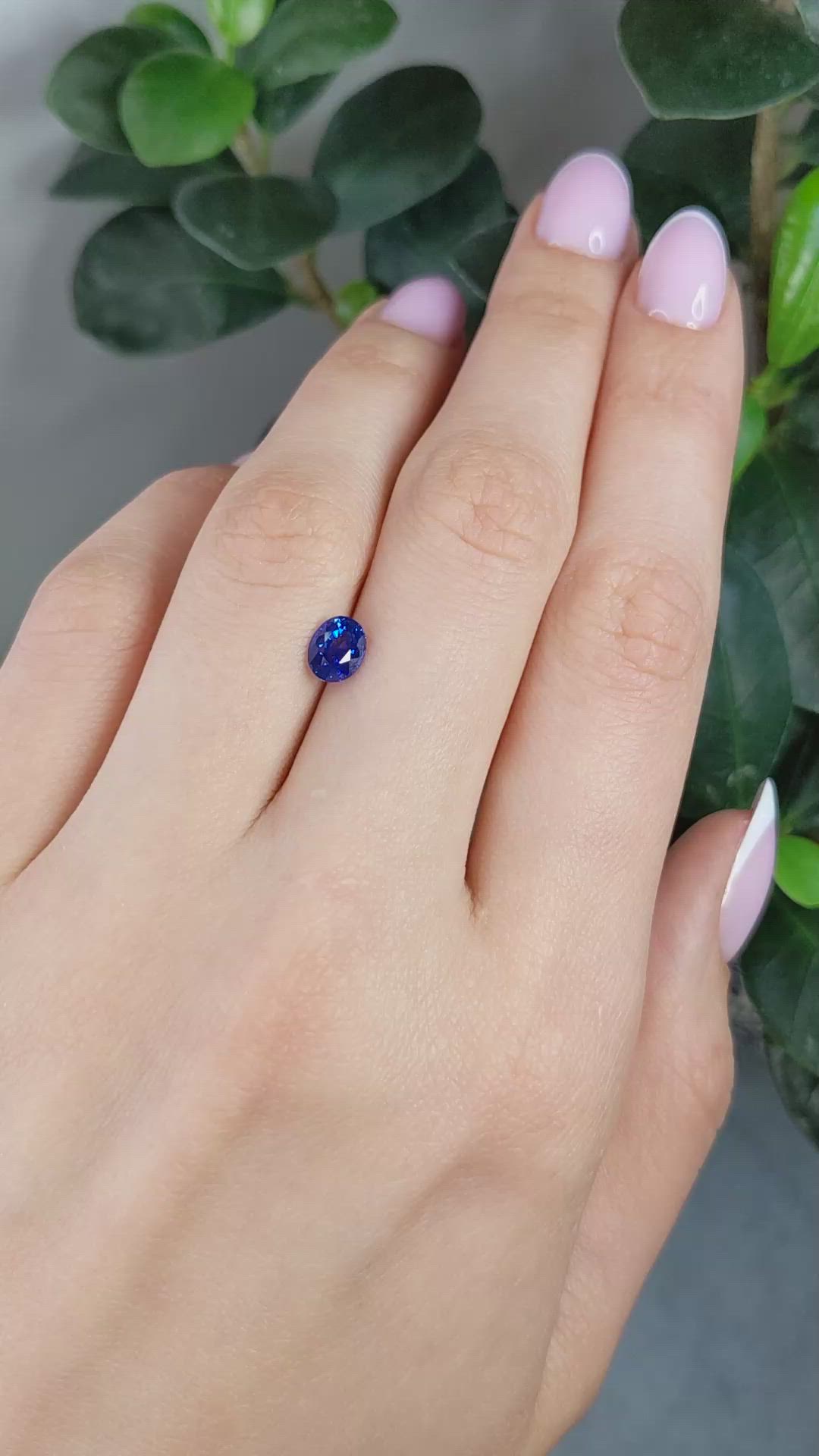 1.21 Ct. Blue Sapphire from Ceylon (Sri Lanka) Size Video