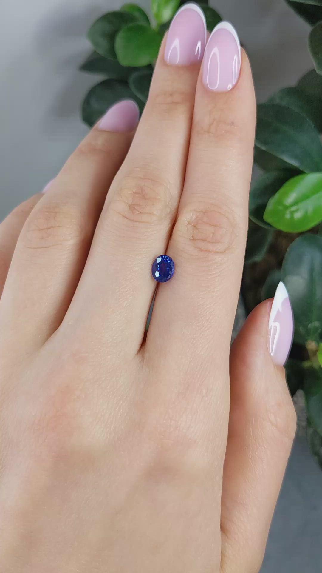 1.21 Ct. Blue Sapphire from Ceylon (Sri Lanka) Size Video