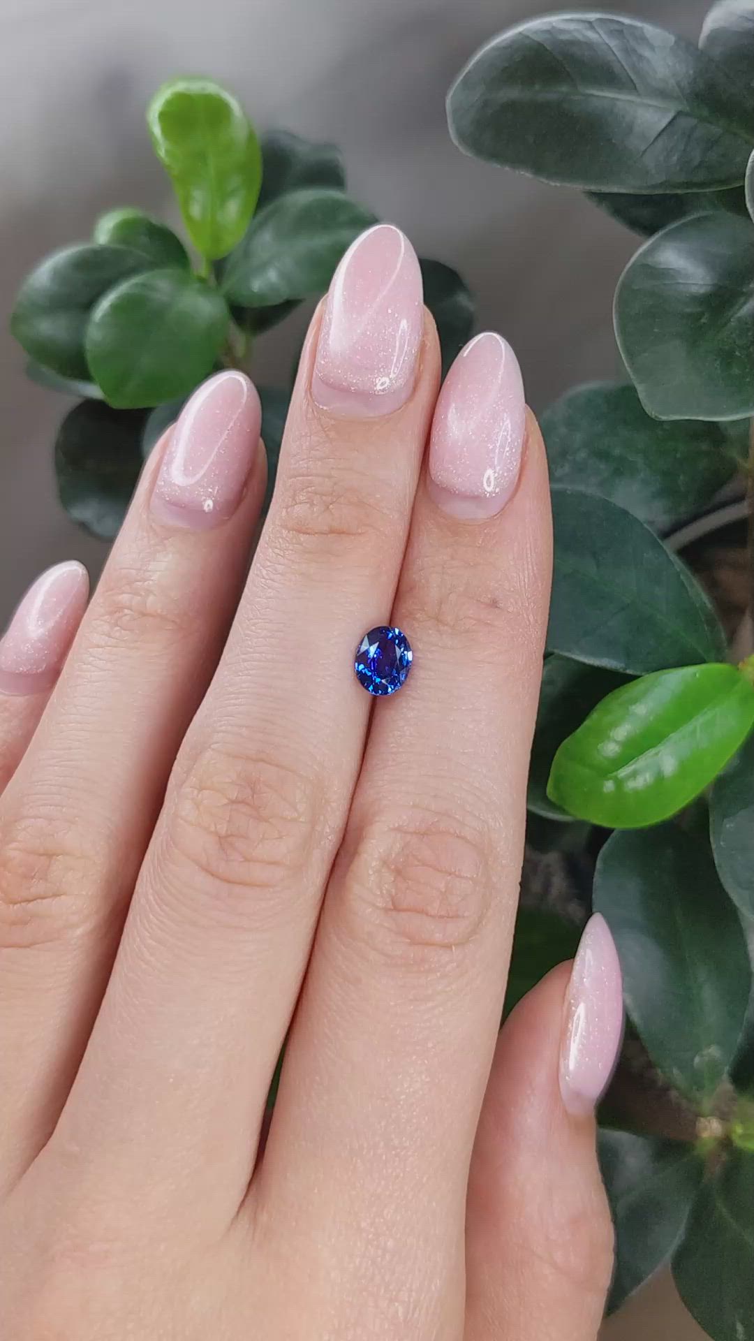 1.13 Ct. Blue Sapphire from Ceylon (Sri Lanka) Size Video
