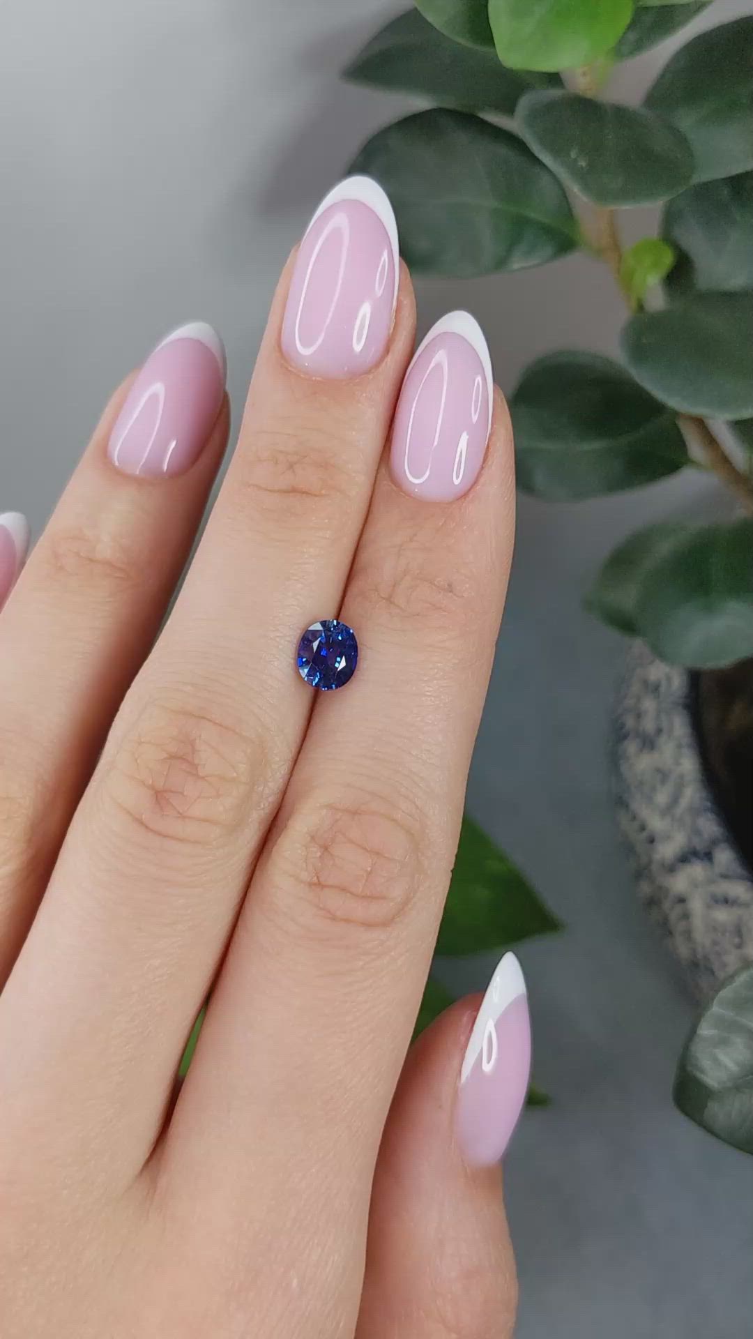 1.26 Ct. Blue Sapphire from Ceylon (Sri Lanka) Size Video