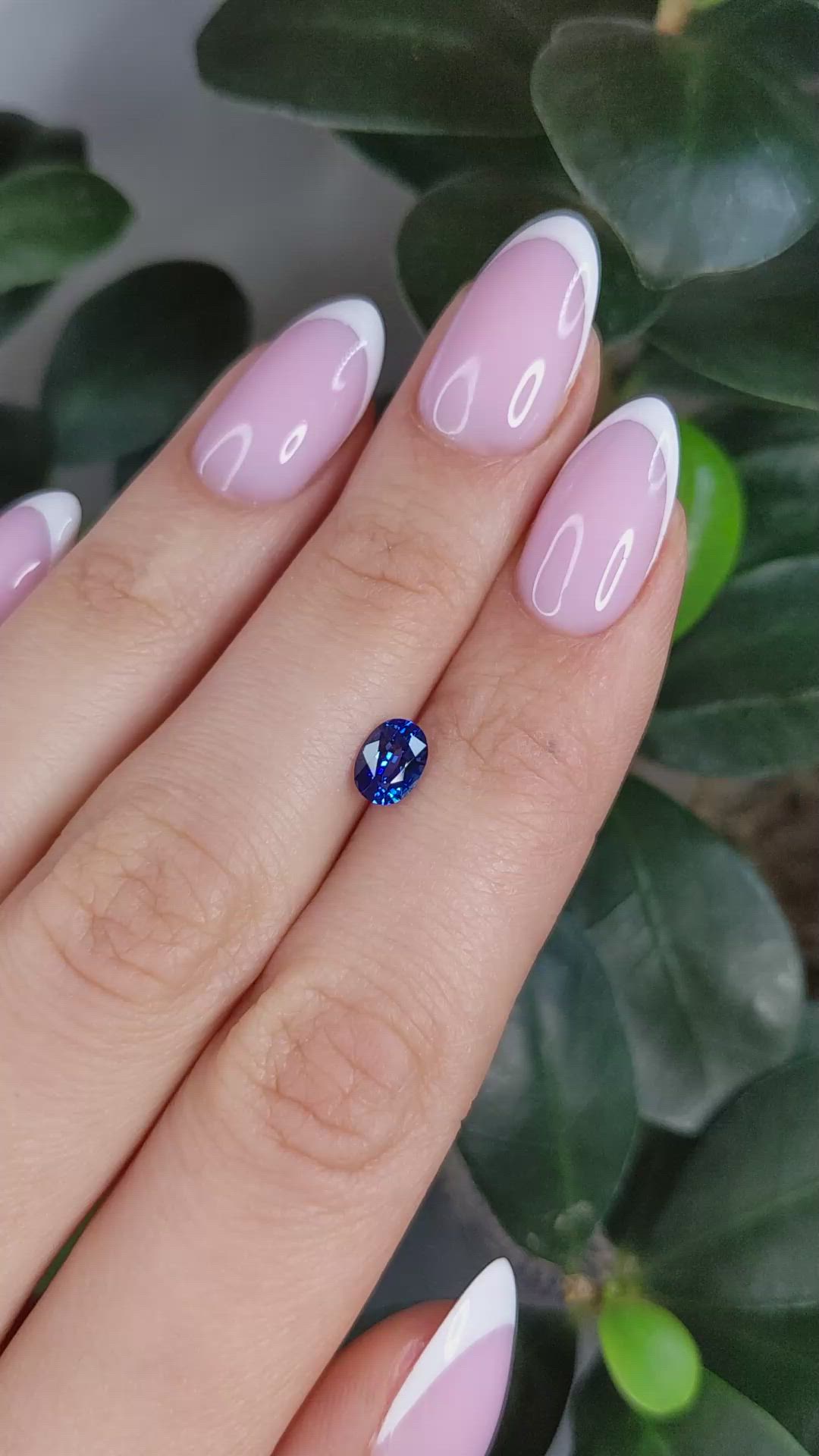 0.91 Ct. Blue Sapphire from Ceylon (Sri Lanka) Size Video