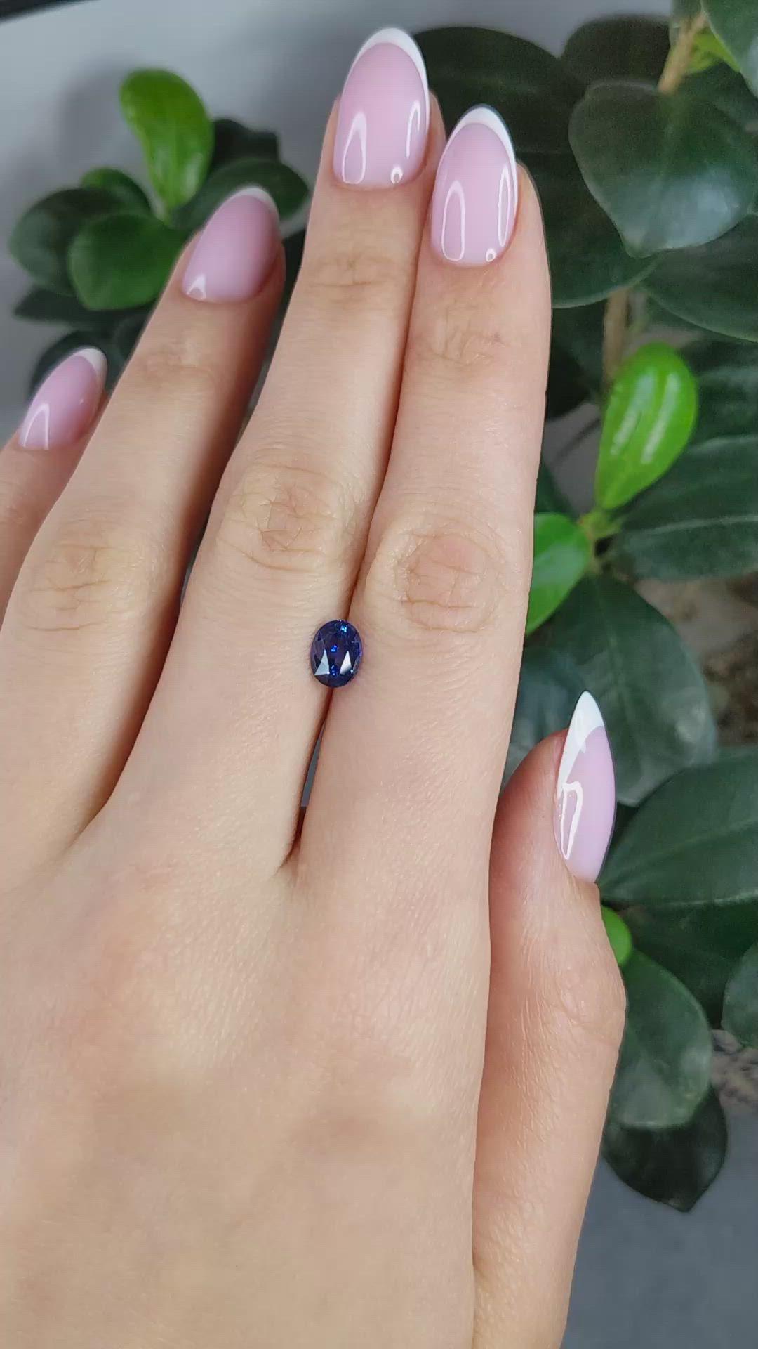 1.18 Ct. Blue Sapphire from Ceylon (Sri Lanka) Size Video