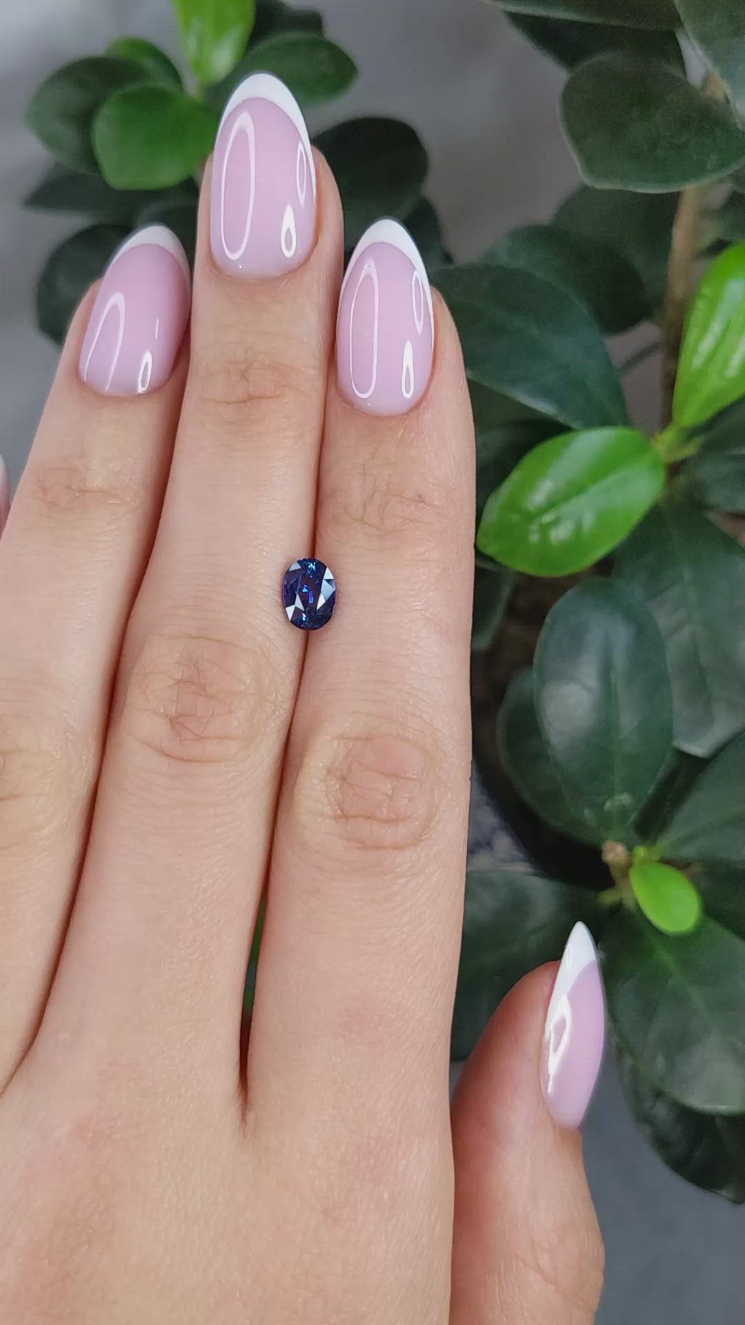 1.18 Ct. Blue Sapphire from Ceylon (Sri Lanka) Size Video