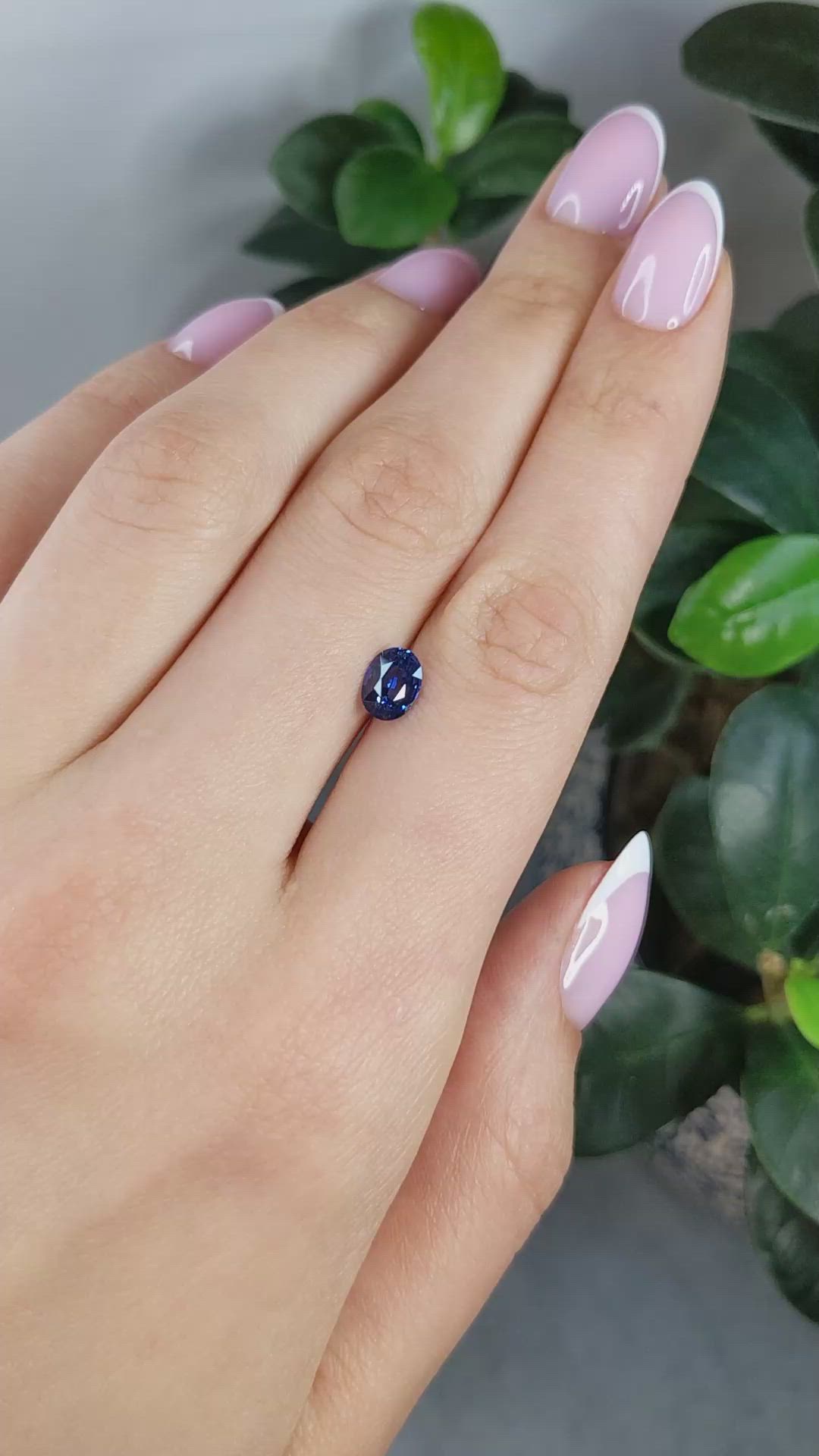1.18 Ct. Blue Sapphire from Ceylon (Sri Lanka) Size Video