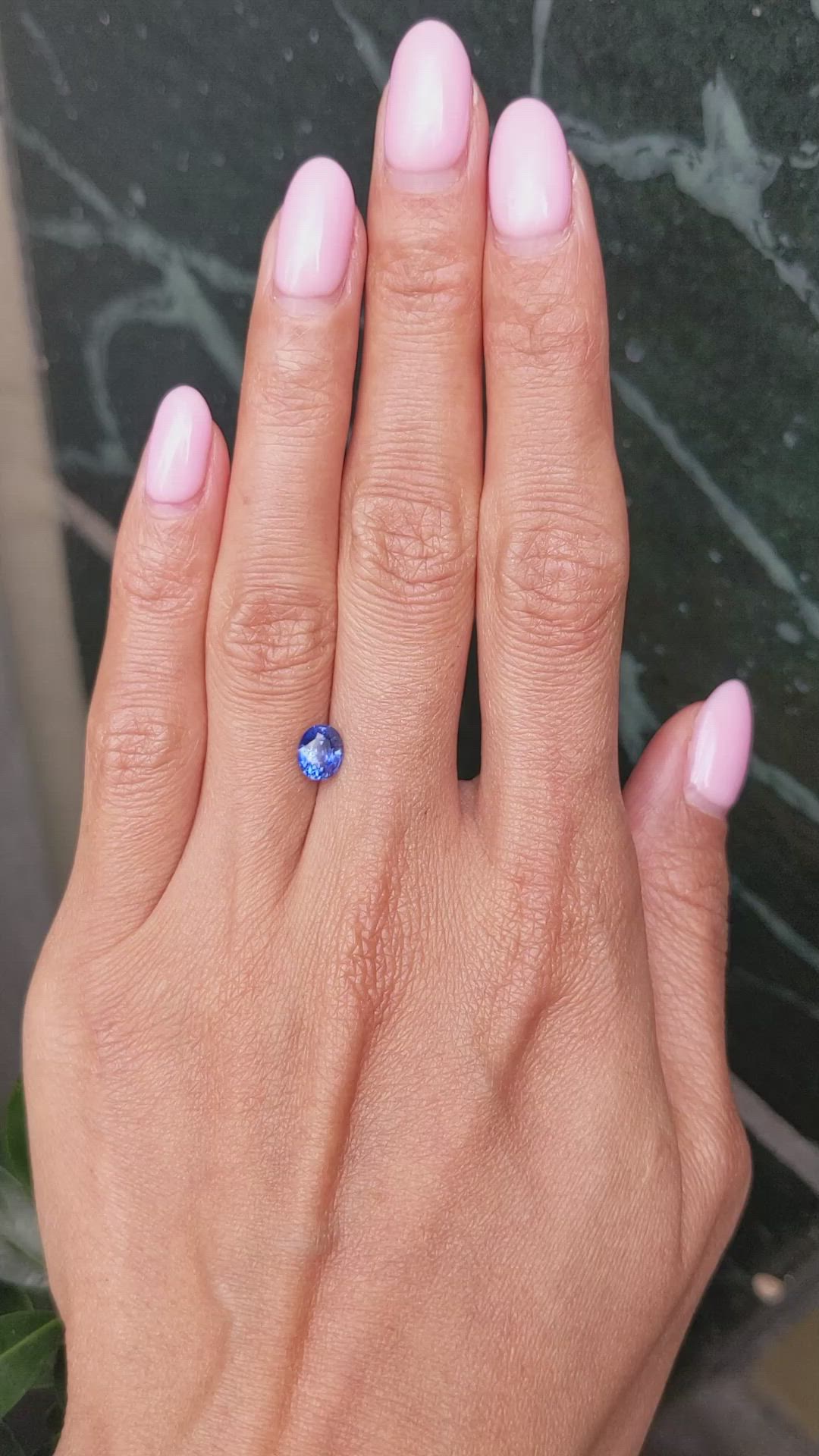 1.01 Ct. Blue Sapphire from Ceylon (Sri Lanka) Size Video