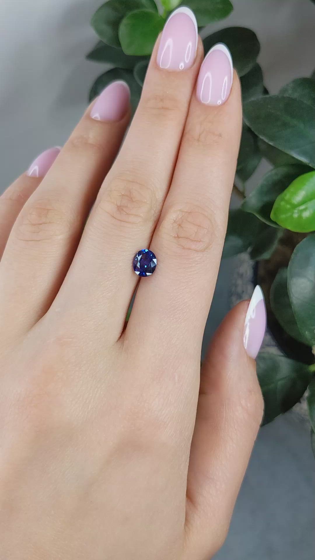 1.34 Ct. Blue Sapphire from Ceylon (Sri Lanka) Size Video