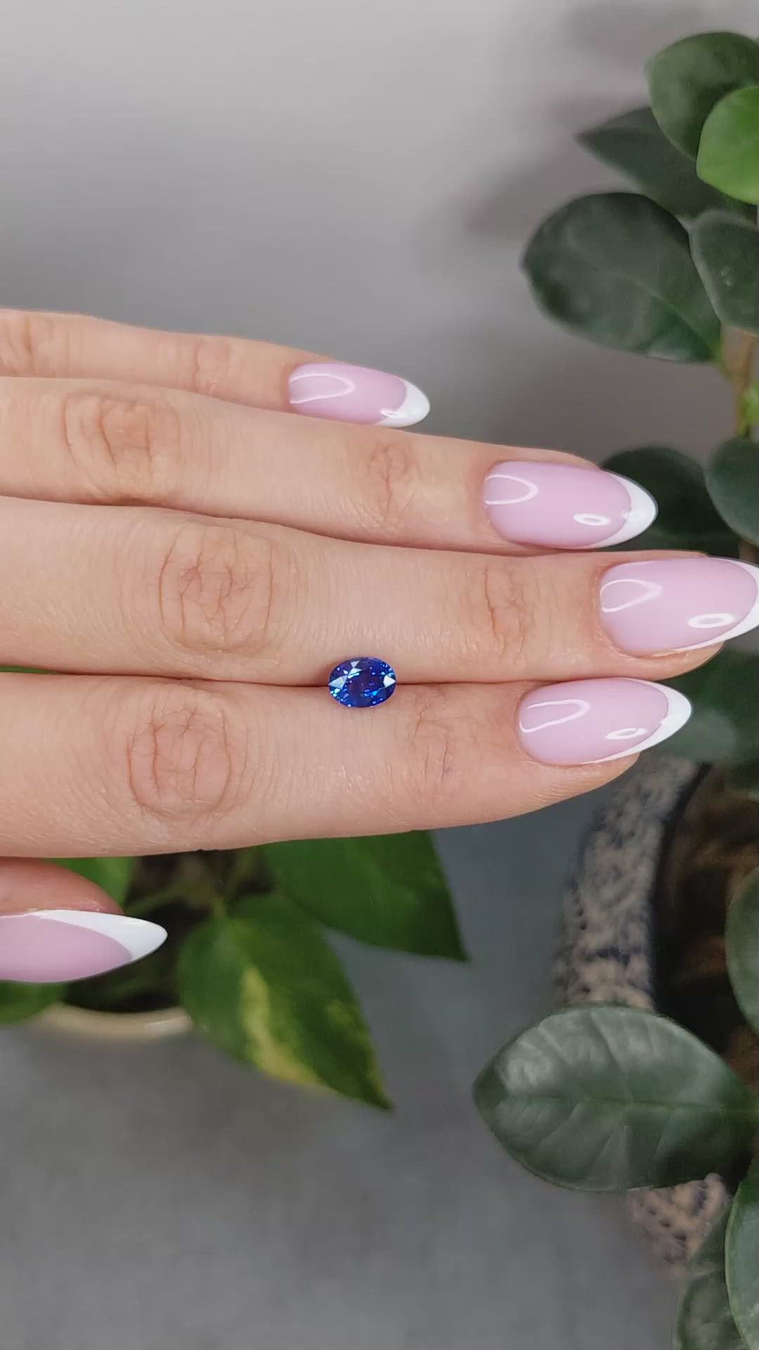 1.18 Ct. Blue Sapphire from Ceylon (Sri Lanka) Size Video