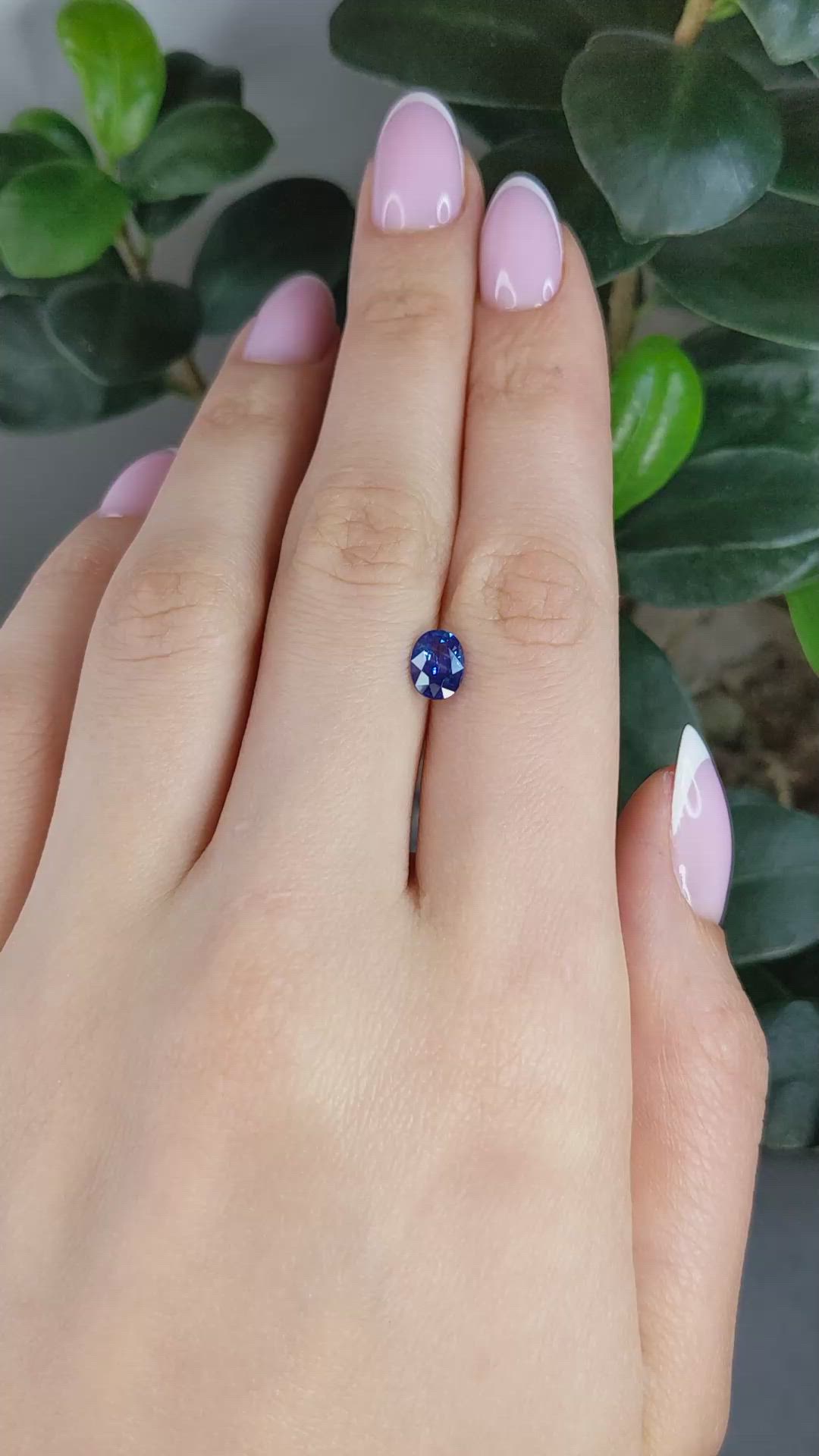 1.18 Ct. Blue Sapphire from Ceylon (Sri Lanka) Size Video