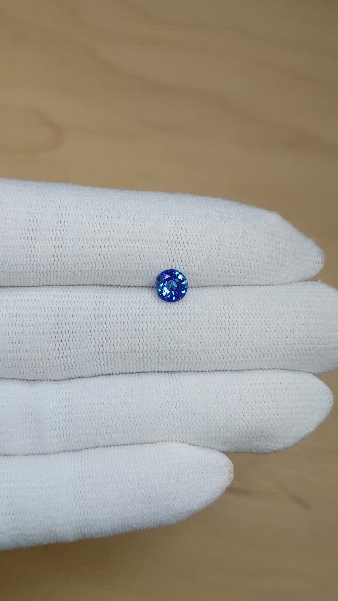 1.07 Ct. Blue Sapphire from Ceylon (Sri Lanka) Size Video