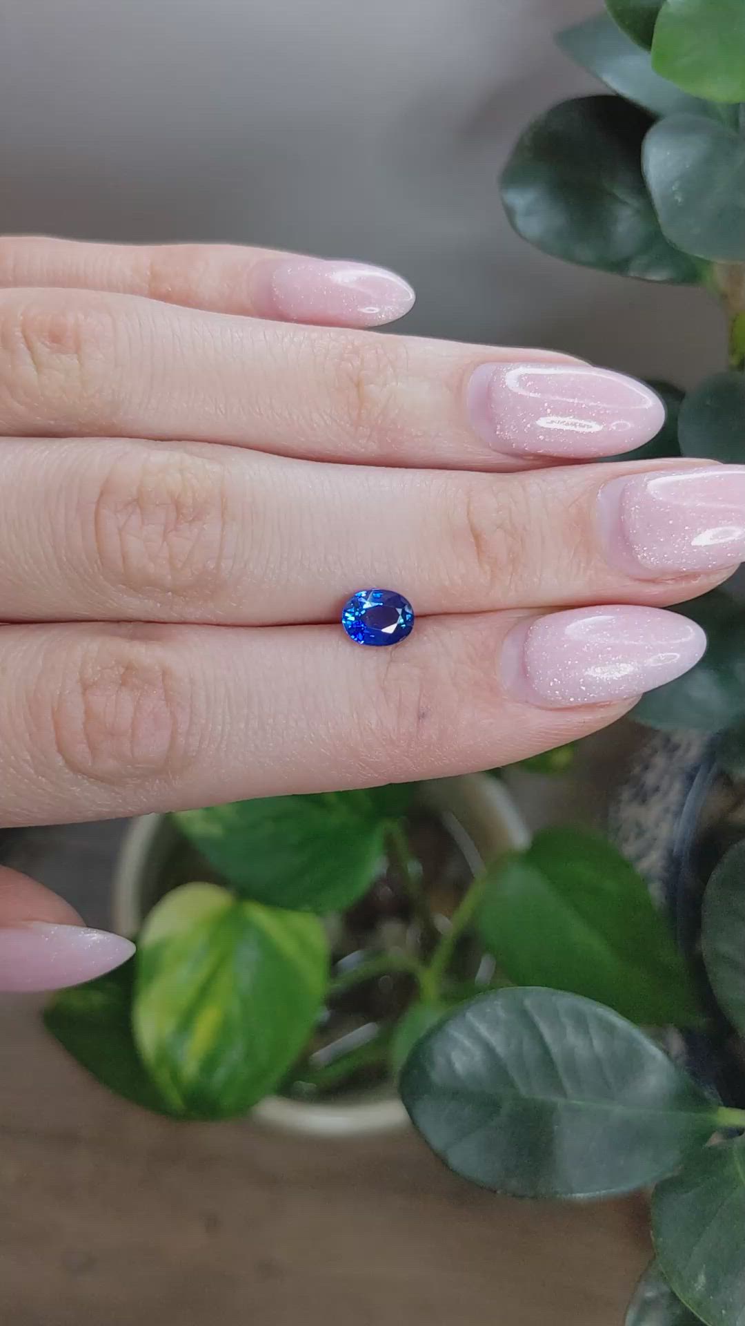 1.16 Ct. Blue Sapphire from Ceylon (Sri Lanka) Size Video