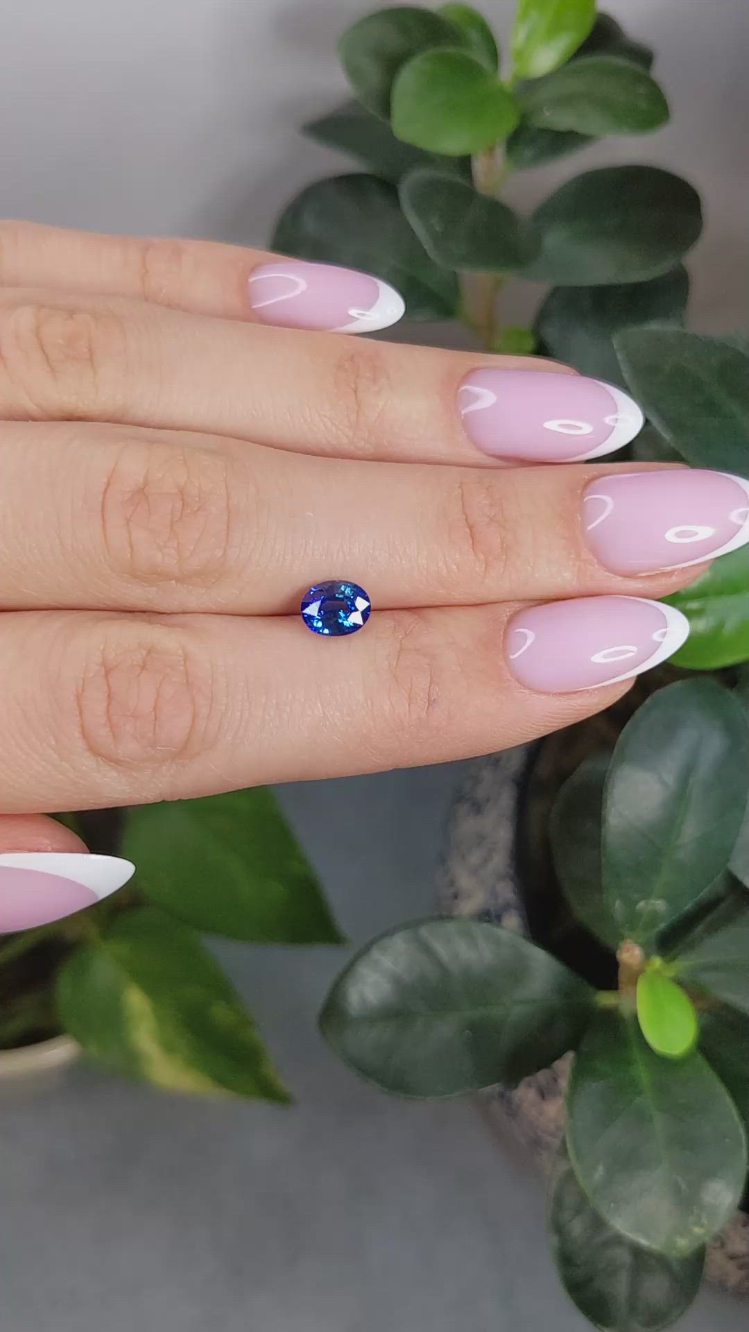 1.27 Ct. Blue Sapphire from Ceylon (Sri Lanka) Size Video