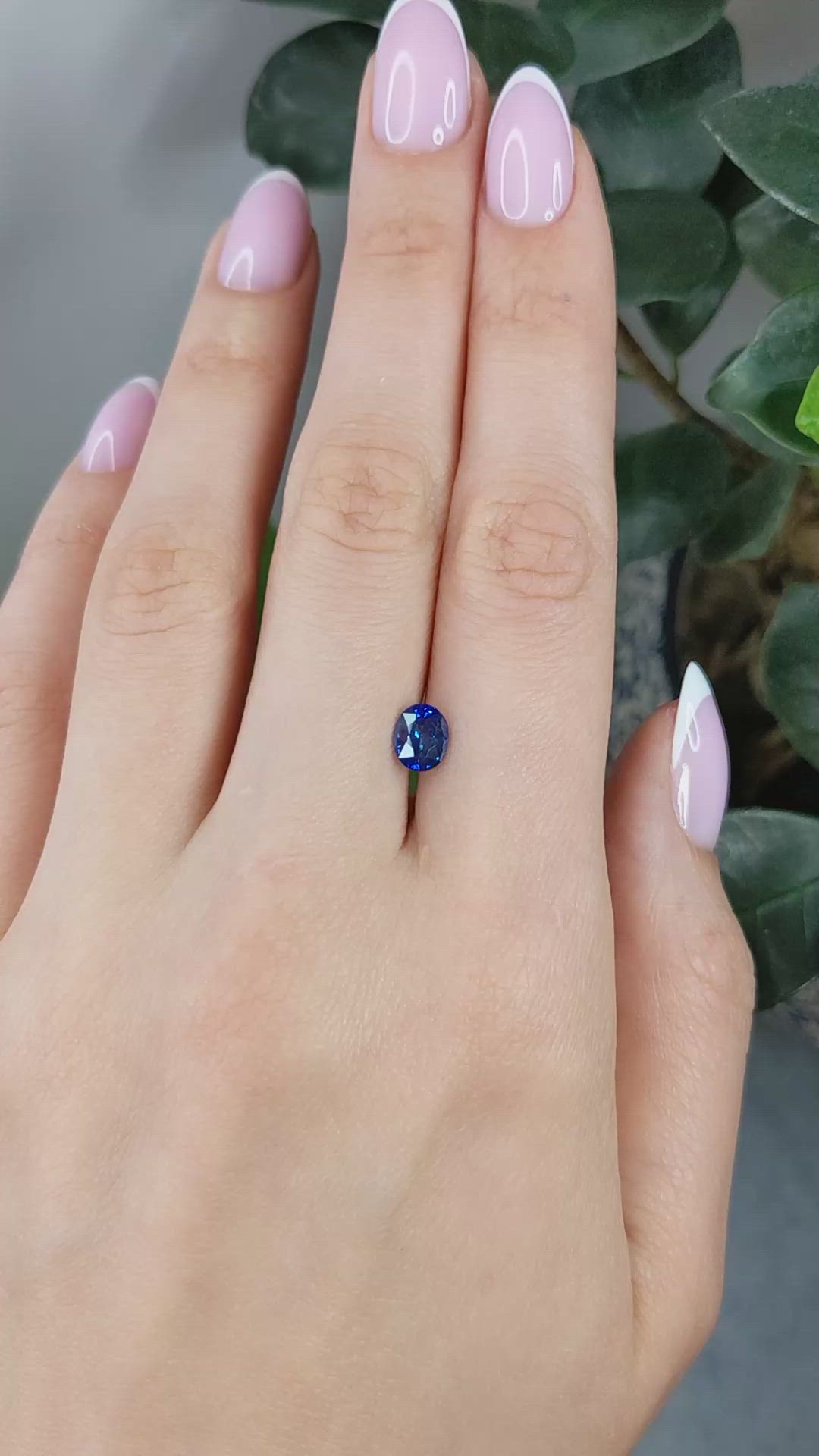 1.27 Ct. Blue Sapphire from Ceylon (Sri Lanka) Size Video