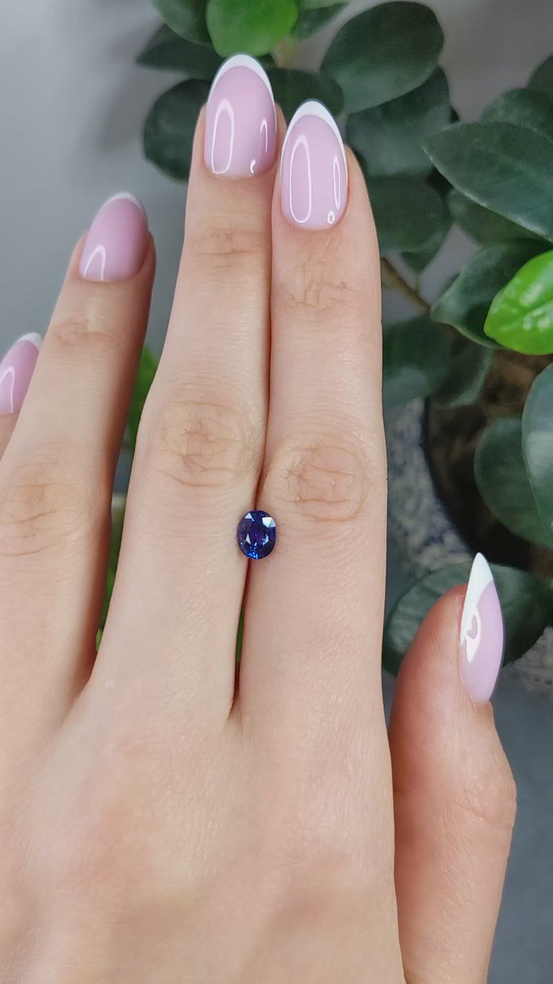 1.06 Ct. Blue Sapphire from Ceylon (Sri Lanka) Size Video