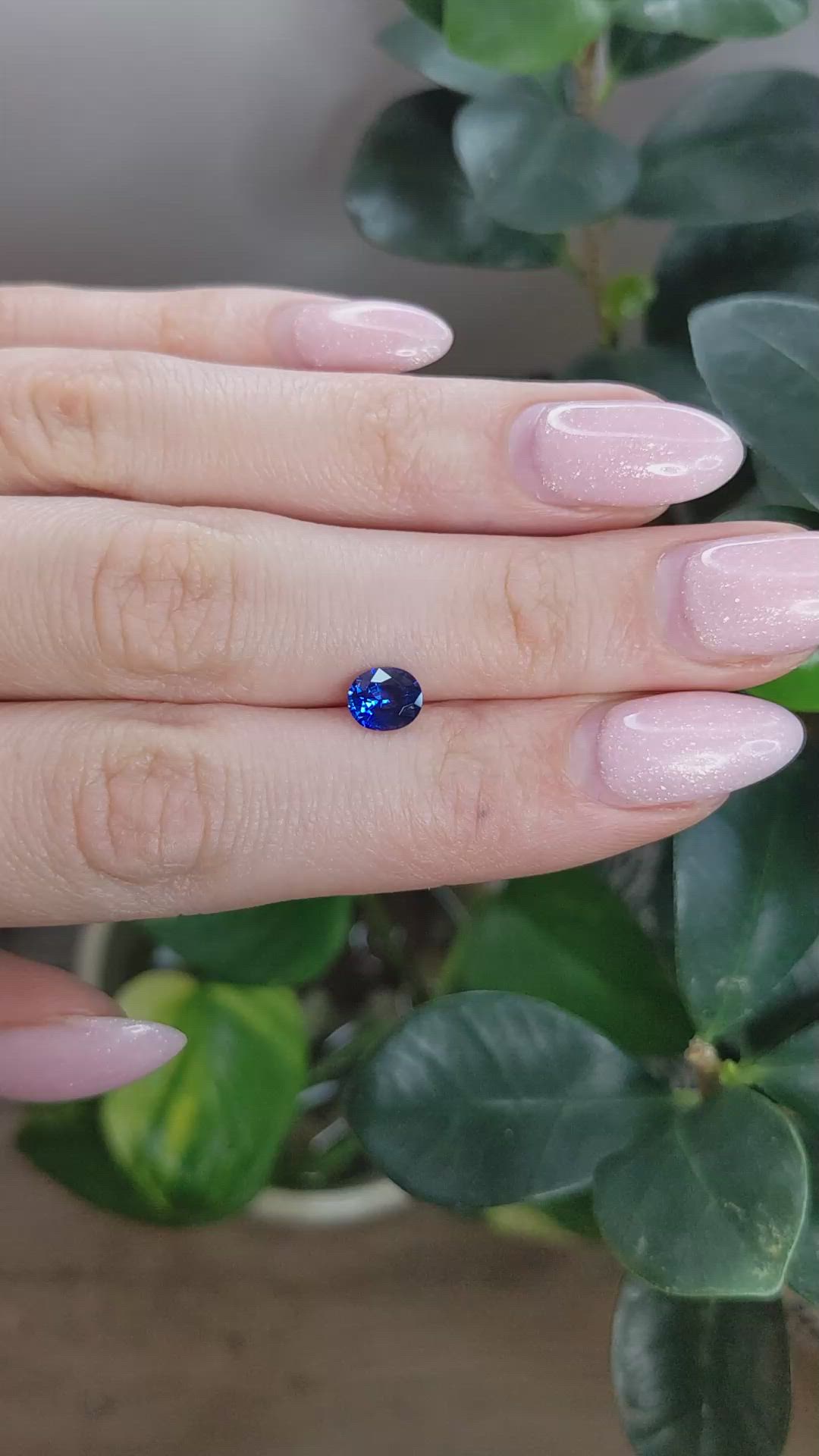 1.04 Ct. Blue Sapphire from Ceylon (Sri Lanka) Size Video