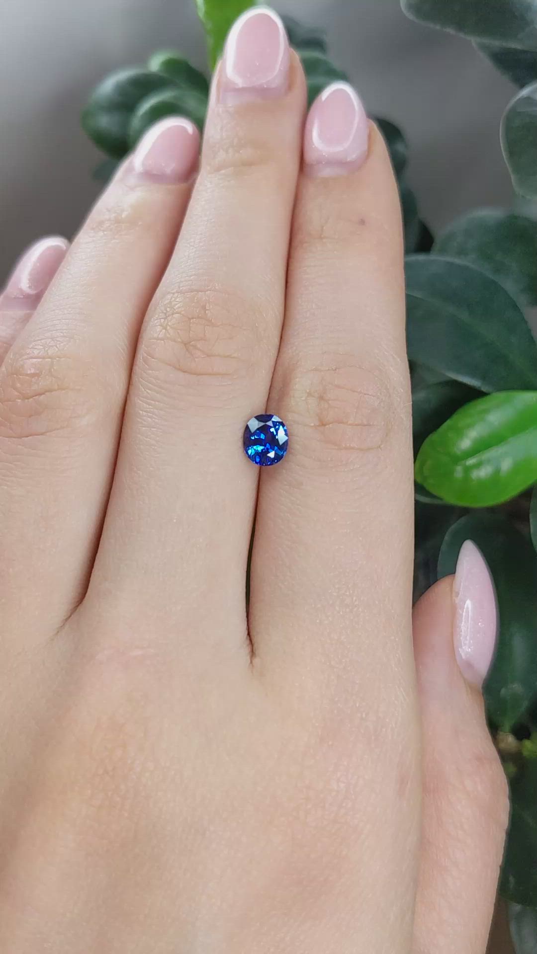 1.04 Ct. Blue Sapphire from Ceylon (Sri Lanka) Size Video