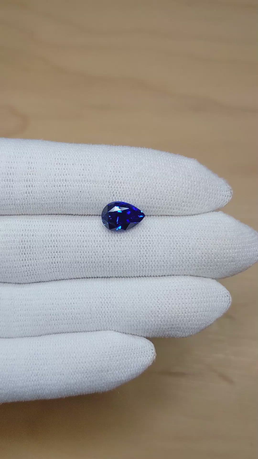 3.75 Ct. Blue Sapphire from Ceylon (Sri Lanka) Size Video