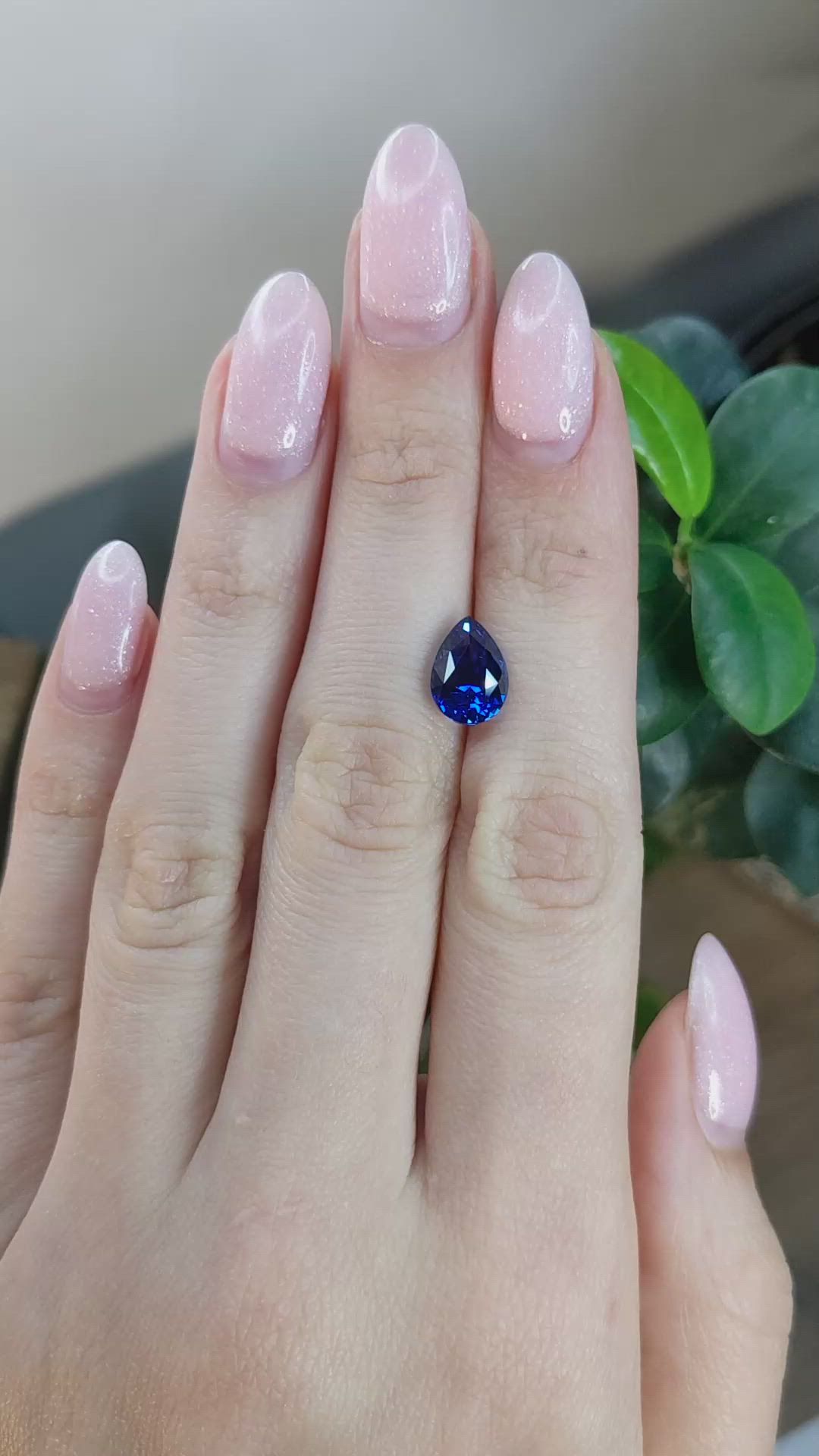 3.75 Ct. Blue Sapphire from Ceylon (Sri Lanka) Size Video