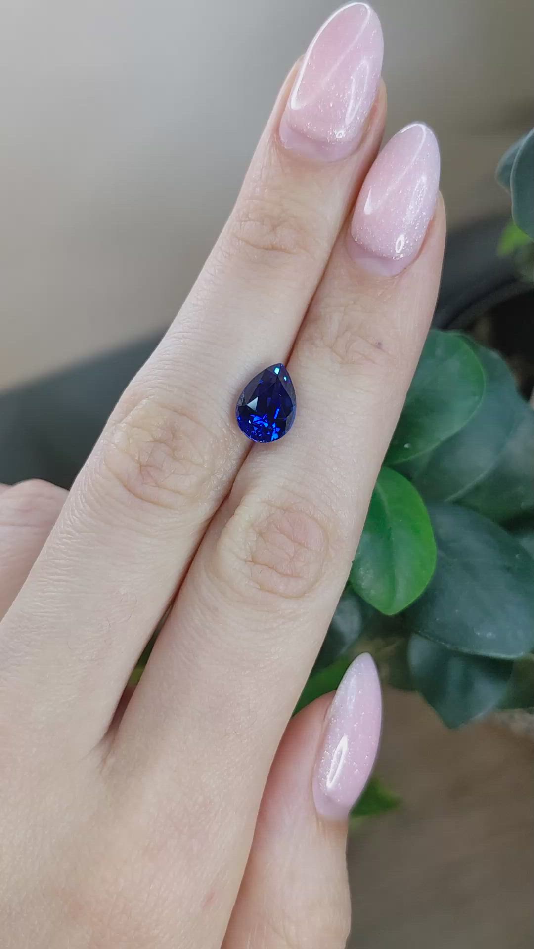 3.75 Ct. Blue Sapphire from Ceylon (Sri Lanka) Size Video