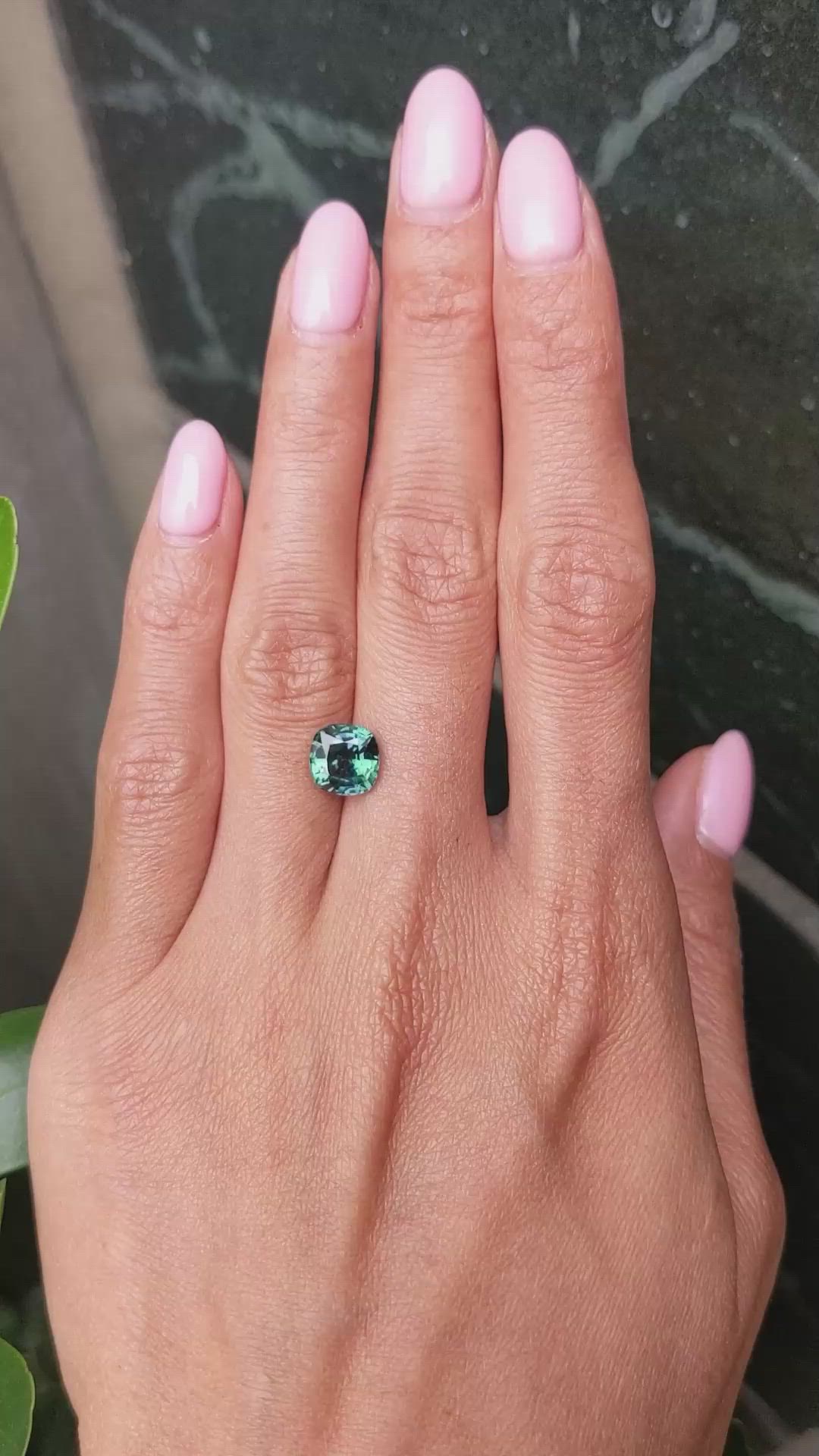 3.01 Ct. Green Sapphire from Montana Size Video
