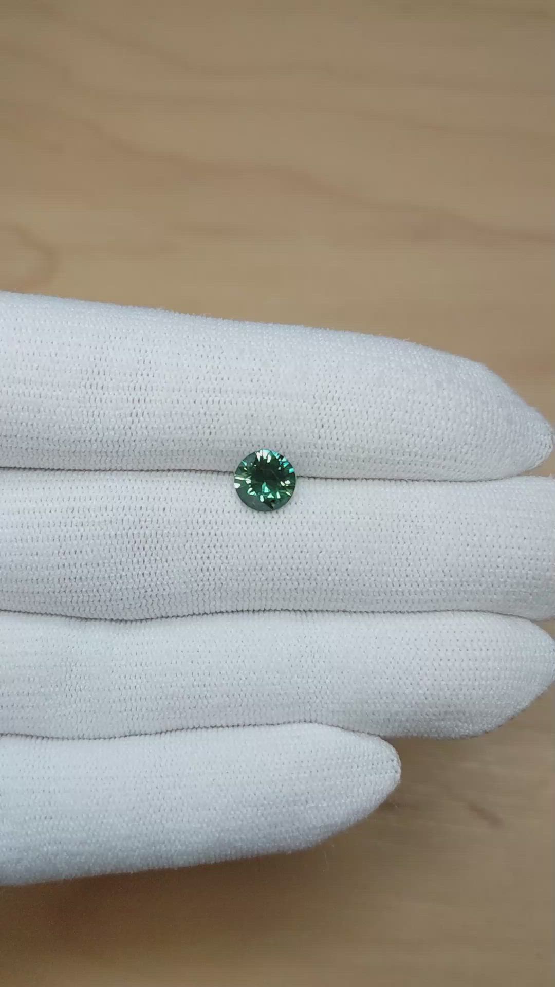 1.72 Ct. Green Sapphire from Montana Size Video