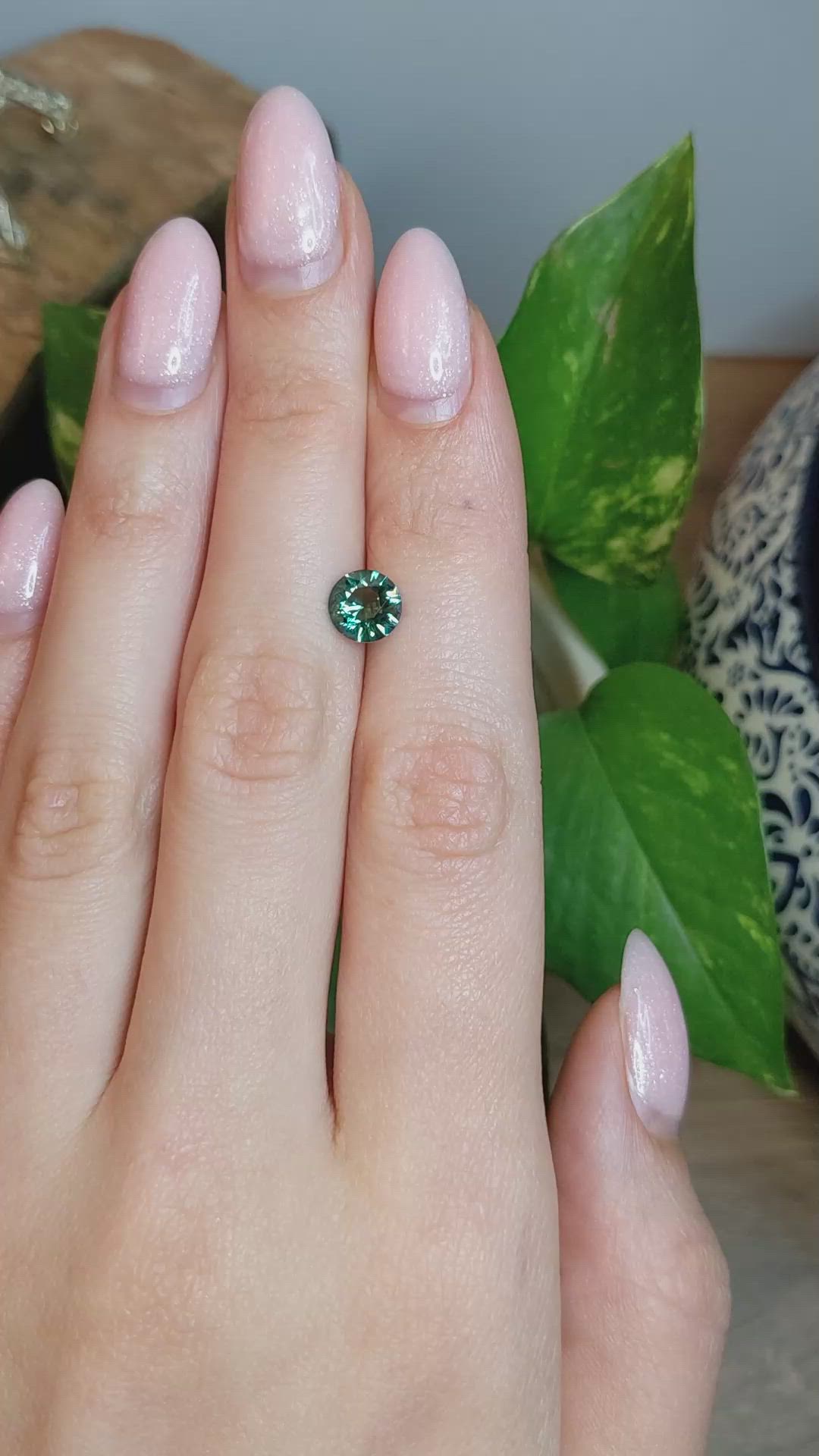 1.72 Ct. Green Sapphire from Montana Size Video
