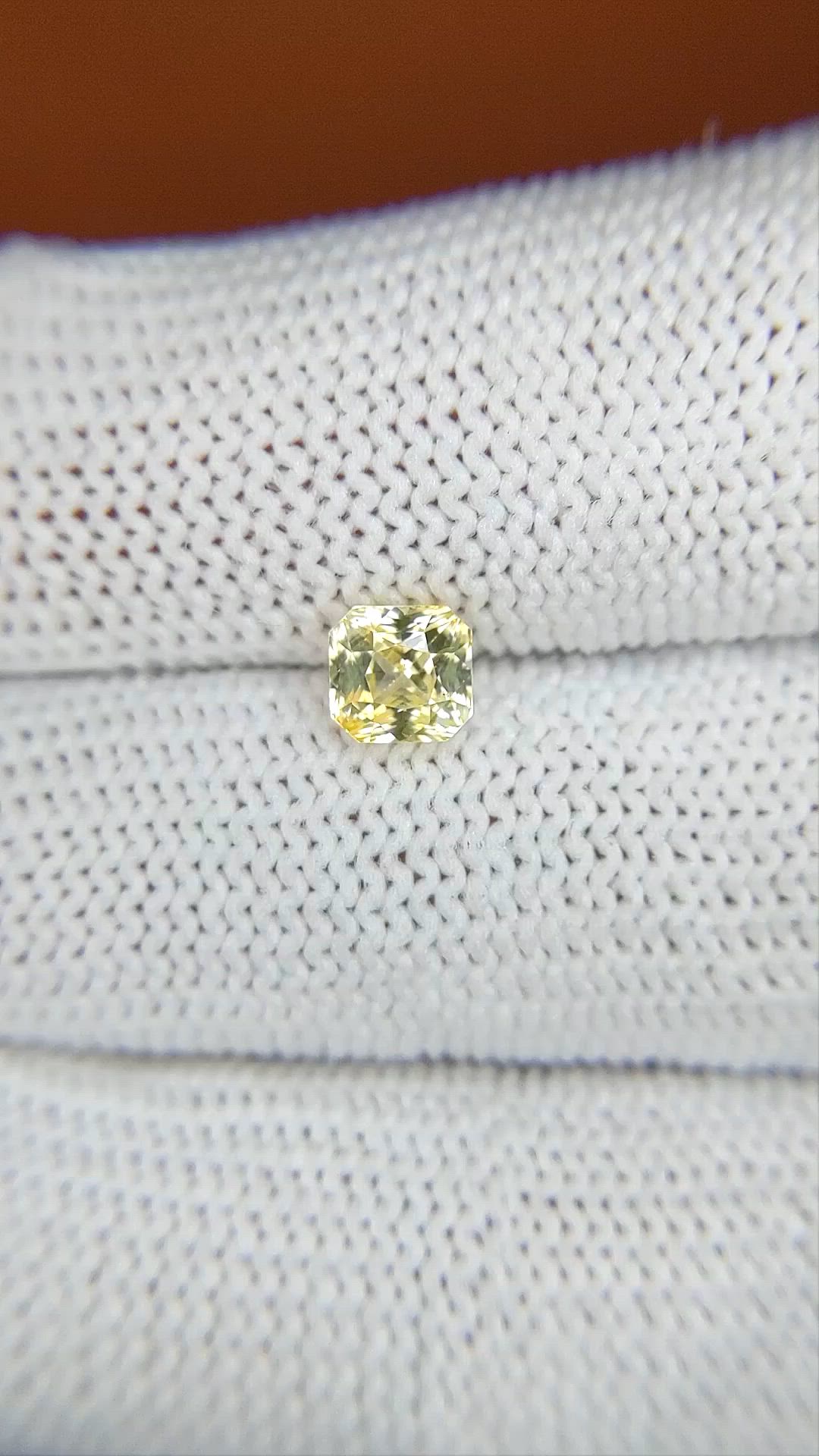 1.08 Ct. Yellow Sapphire from Ceylon (Sri Lanka) Size Video