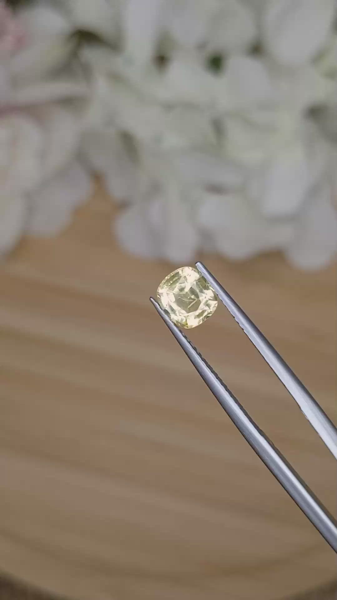 1.22 Ct. Yellow Sapphire from Ceylon (Sri Lanka) Size Video