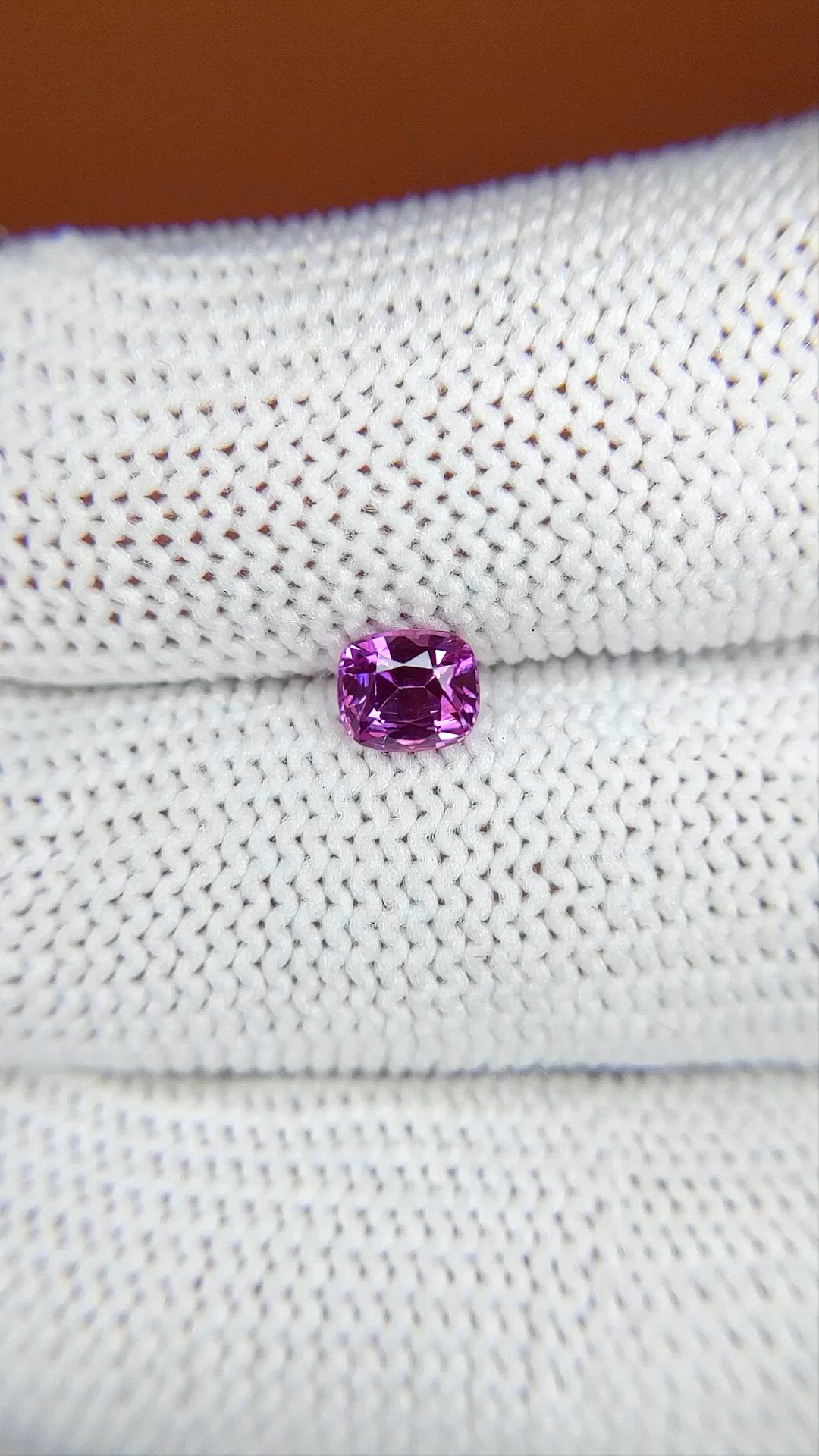 0.64 Ct. Pinkish Purple Sapphire from Ceylon (Sri Lanka) Size Video