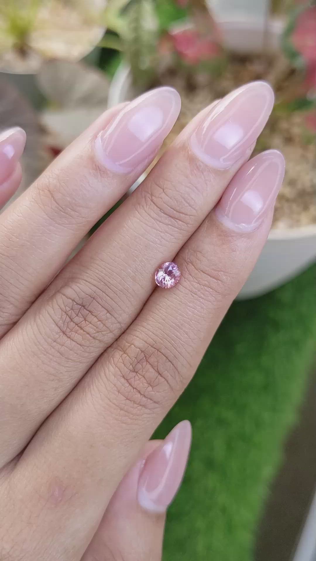 0.58 Ct. Pink Sapphire from Ceylon (Sri Lanka) Size Video