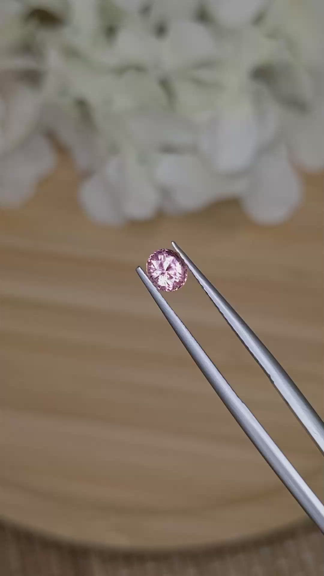 0.58 Ct. Pink Sapphire from Ceylon (Sri Lanka) Size Video