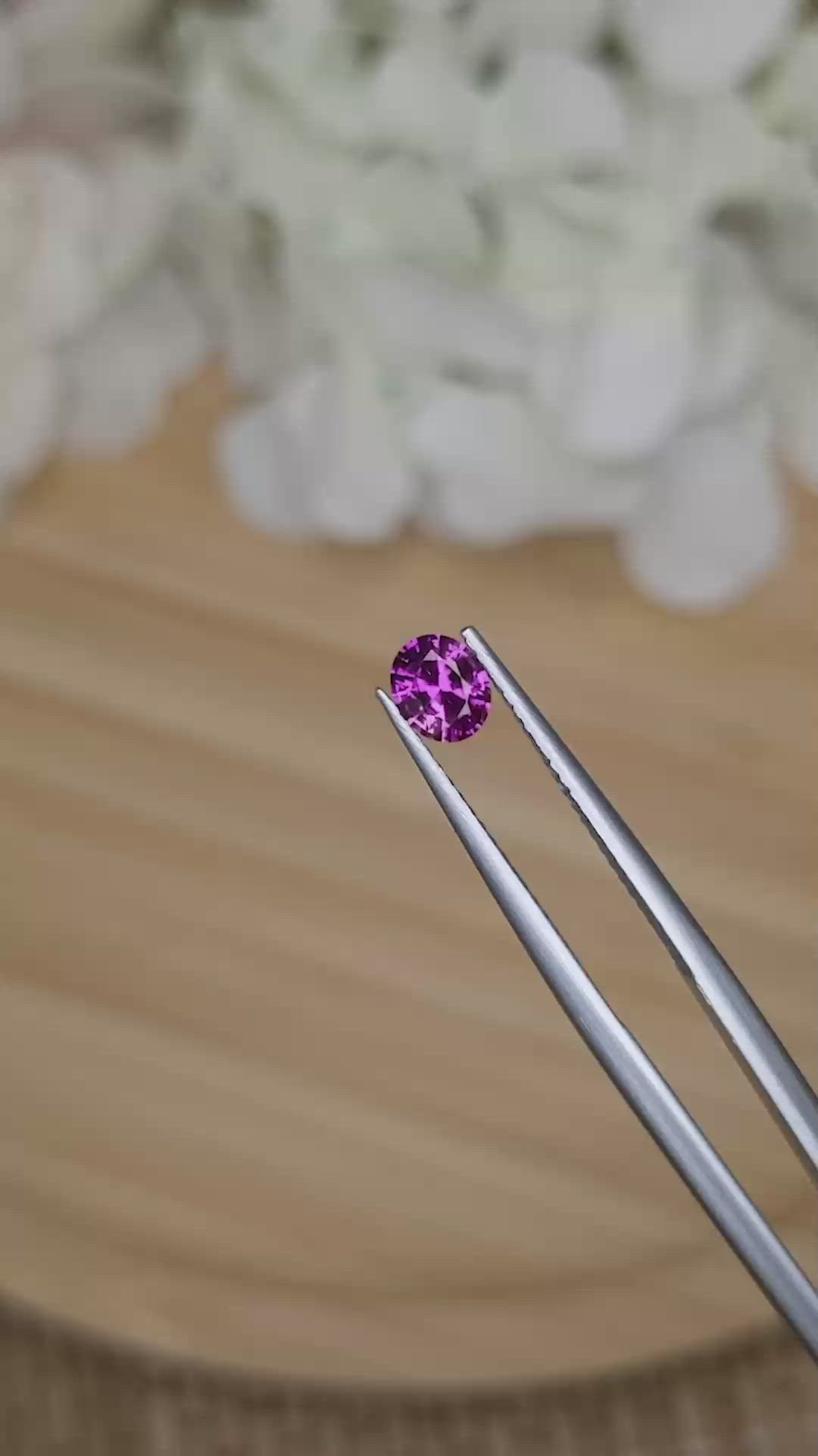 0.47 Ct. Pinkish Purple Sapphire from Ceylon (Sri Lanka) Size Video