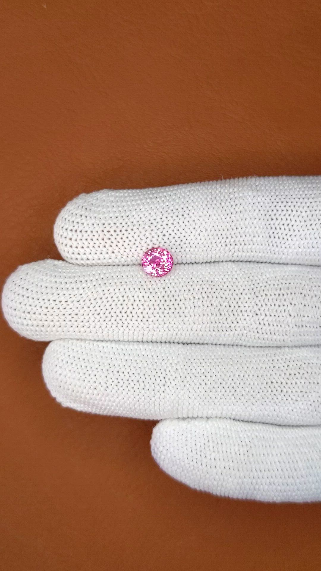 1.18 Ct. Pink Sapphire from Ceylon (Sri Lanka) Size Video